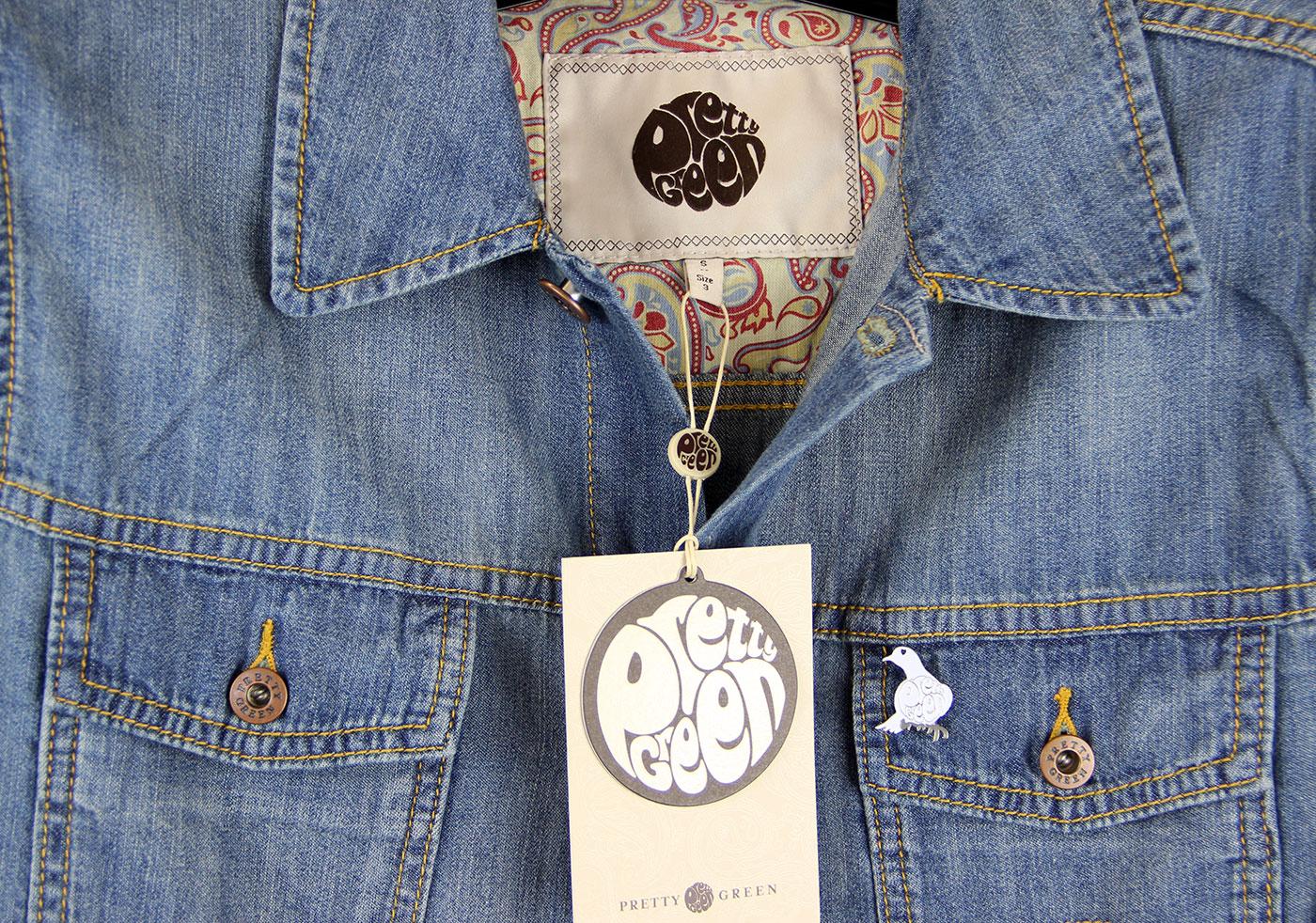 pretty green denim jacket
