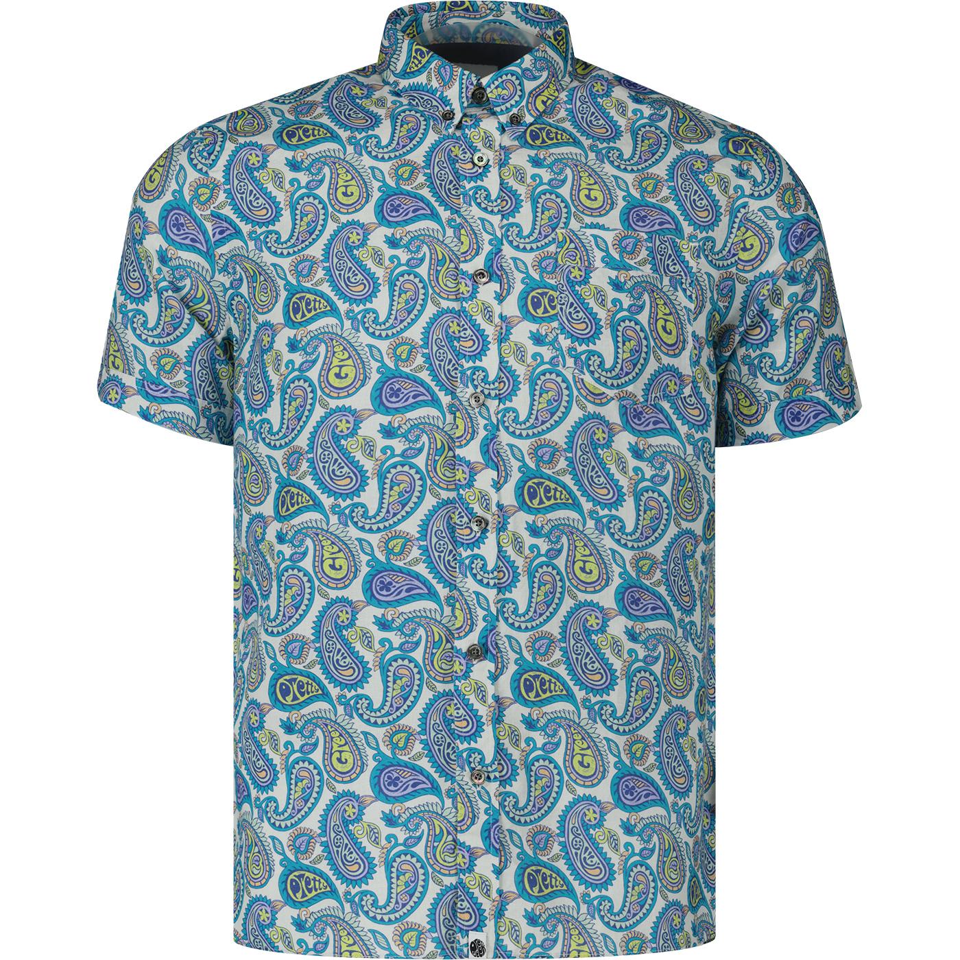 Campbell PRETTY GREEN Mod 60s Paisley Linen Shirt