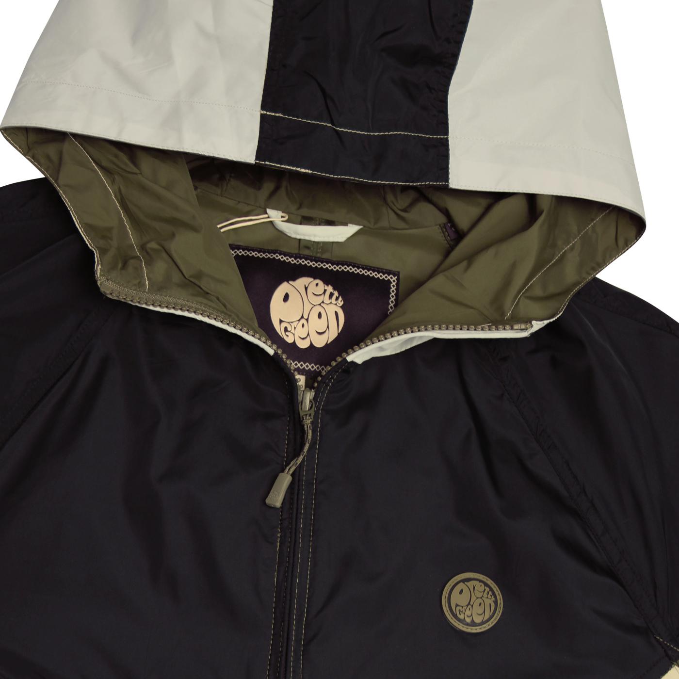 Pretty green contrast hot sale colour hooded jacket