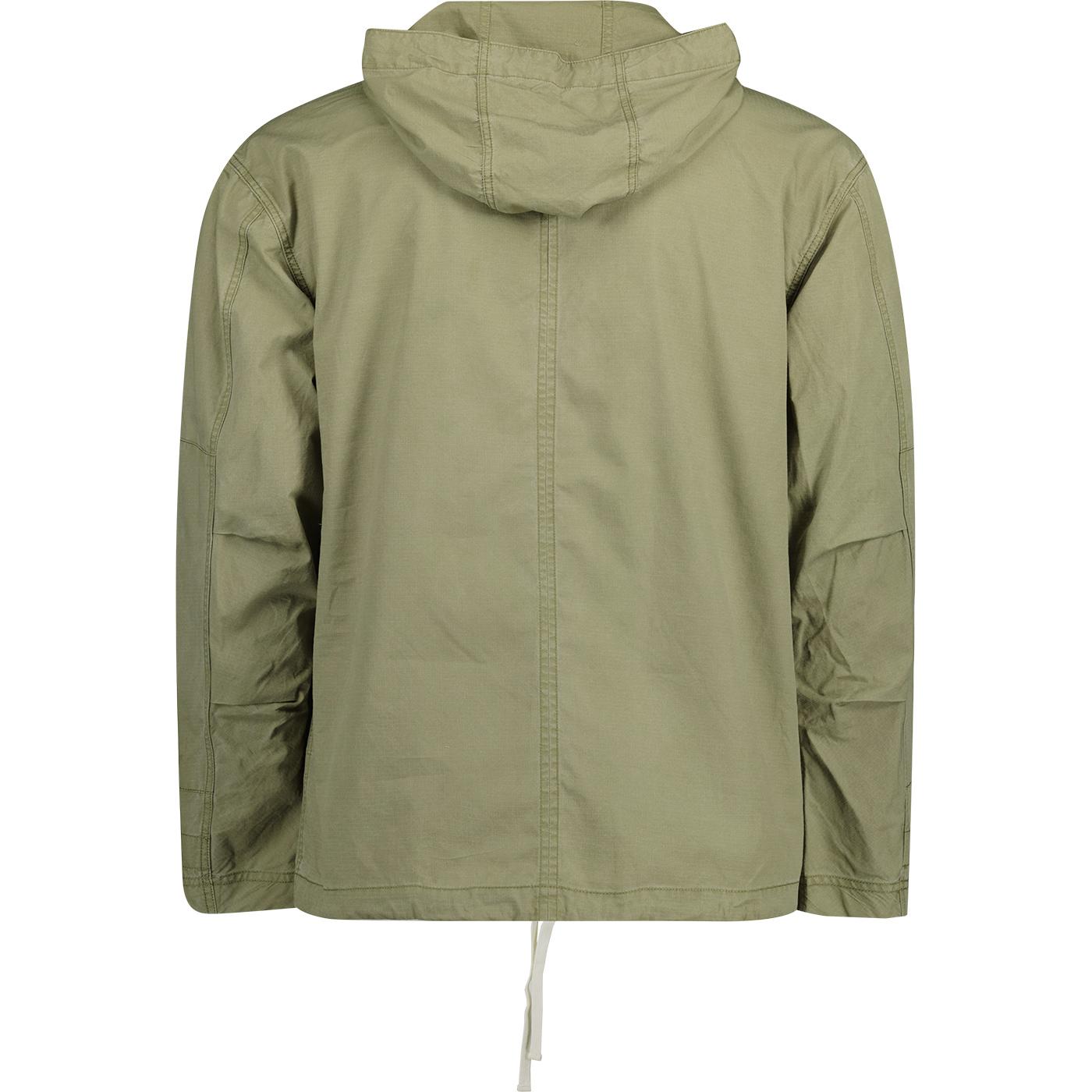 Creedence PRETTY GREEN Mod OH Smock Jacket in Khaki