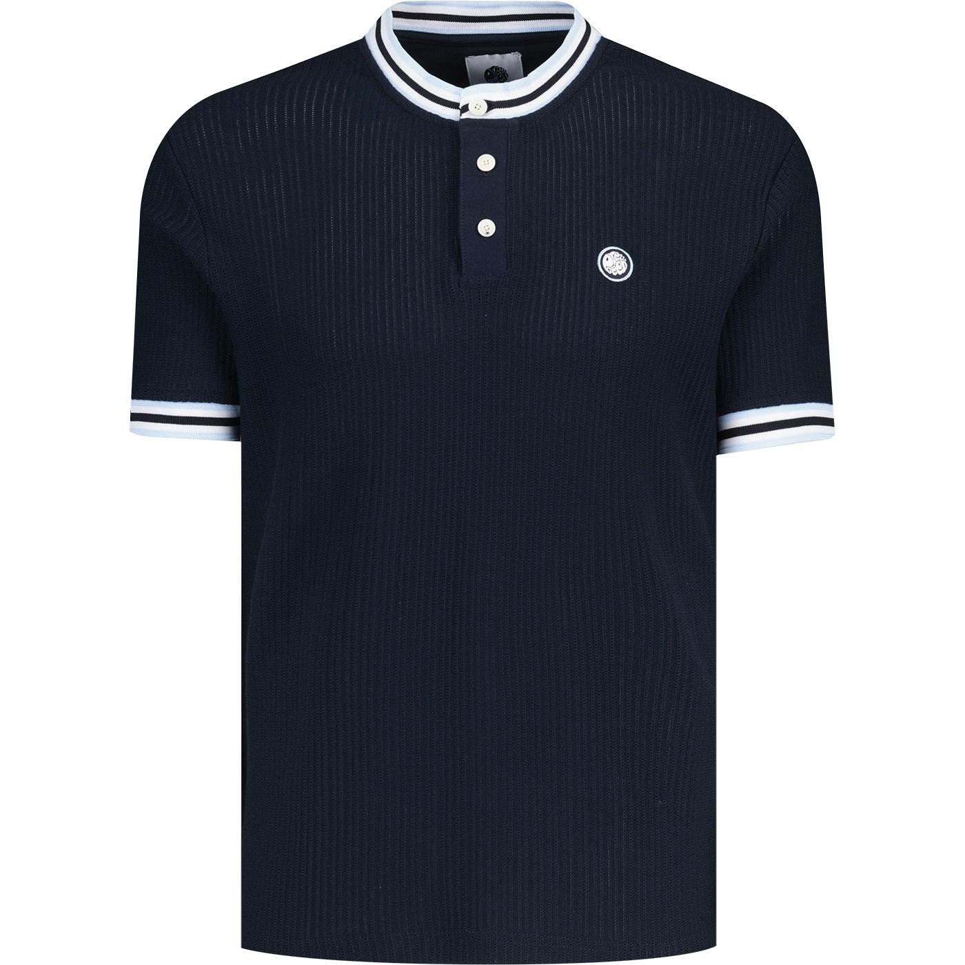 Cressa Pretty Green Tipped Pique Grandad Shirt N