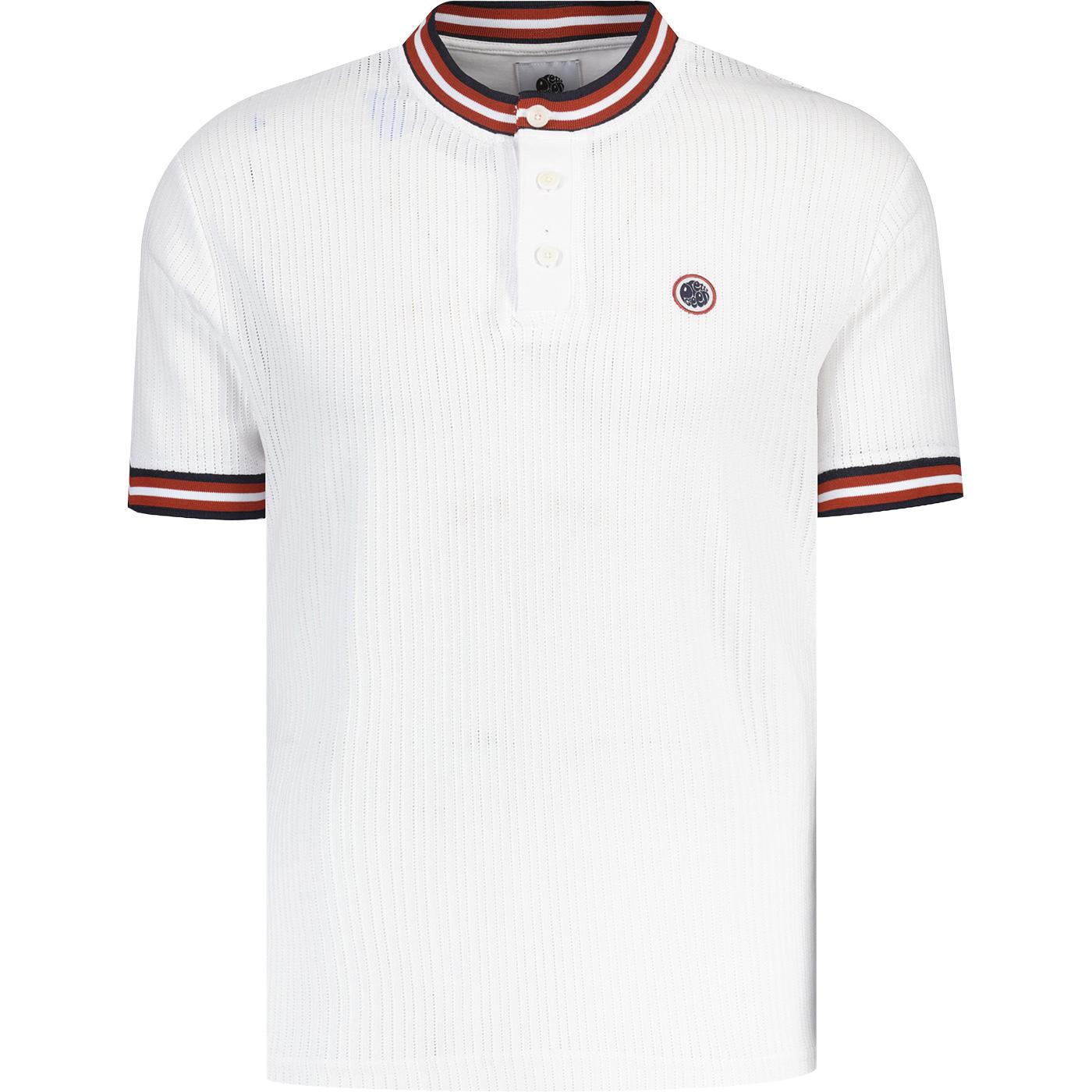 Cressa Pretty Green Tipped Pique Grandad Shirt W