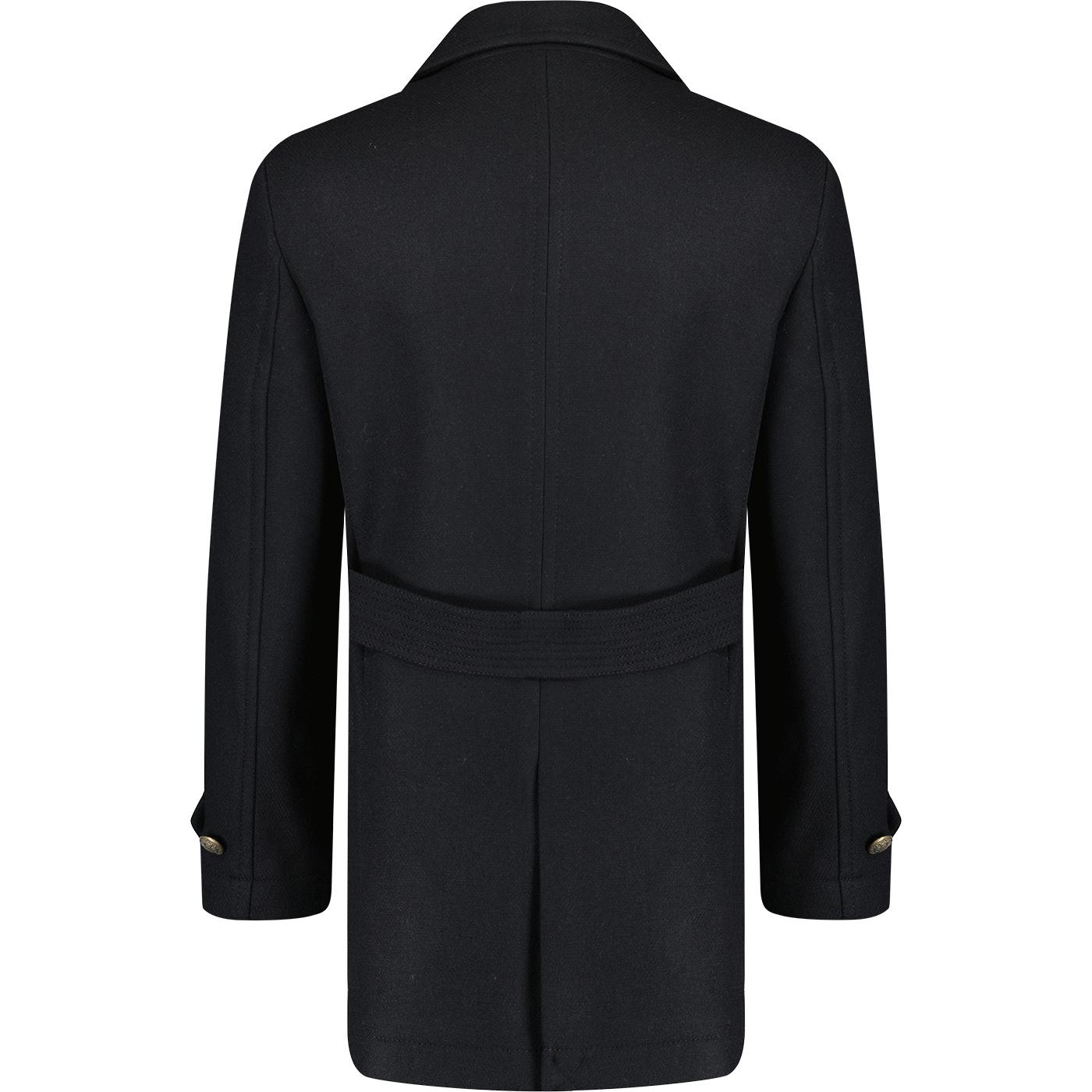 Mens black and white cheap overcoat