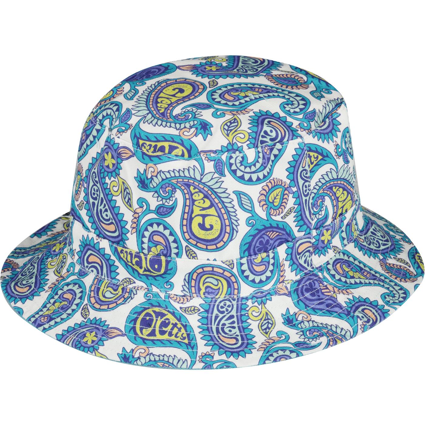 Pretty green paisley bucket hat online