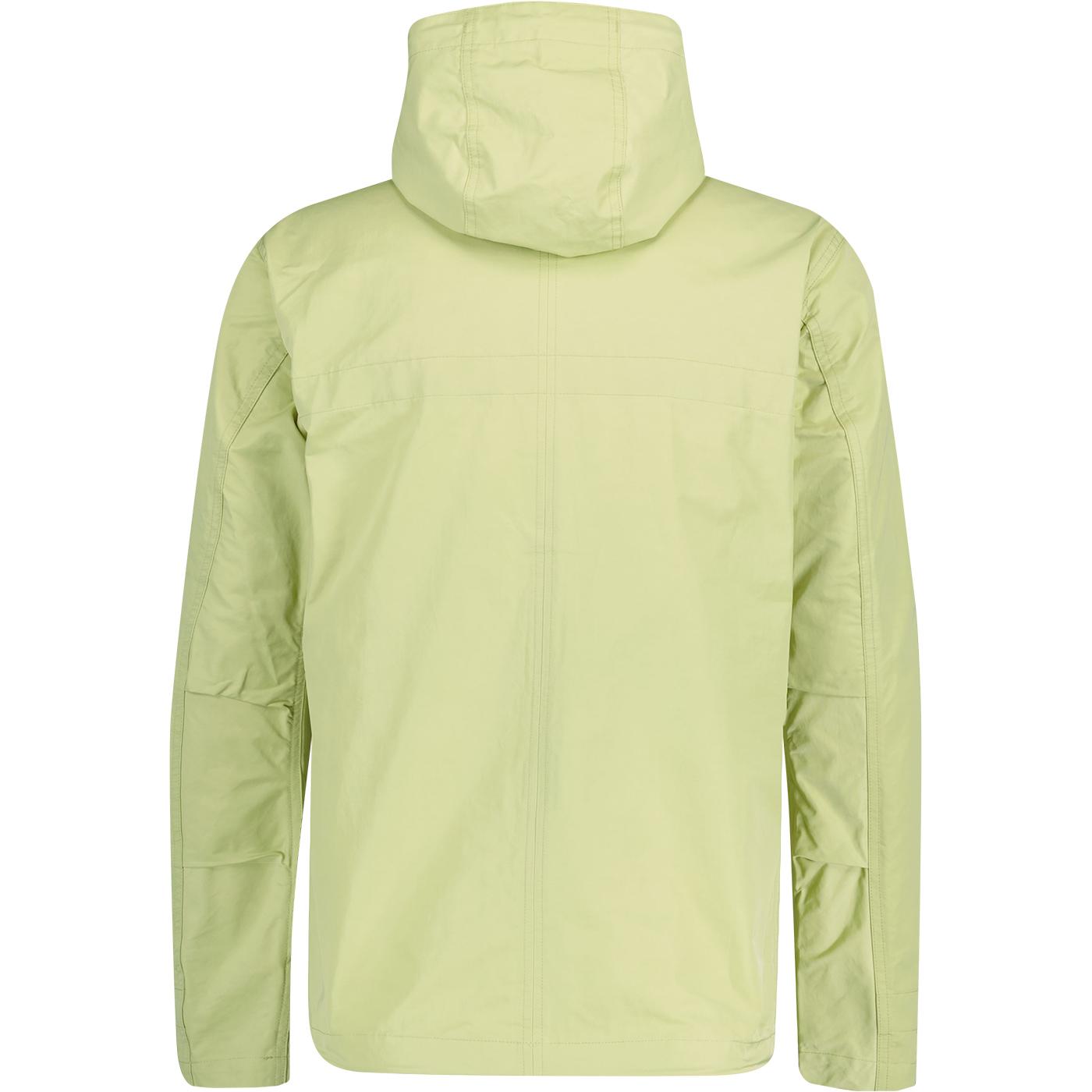 PRETTY GREEN Mod Nylon Short Hooded Parka Jacket Green