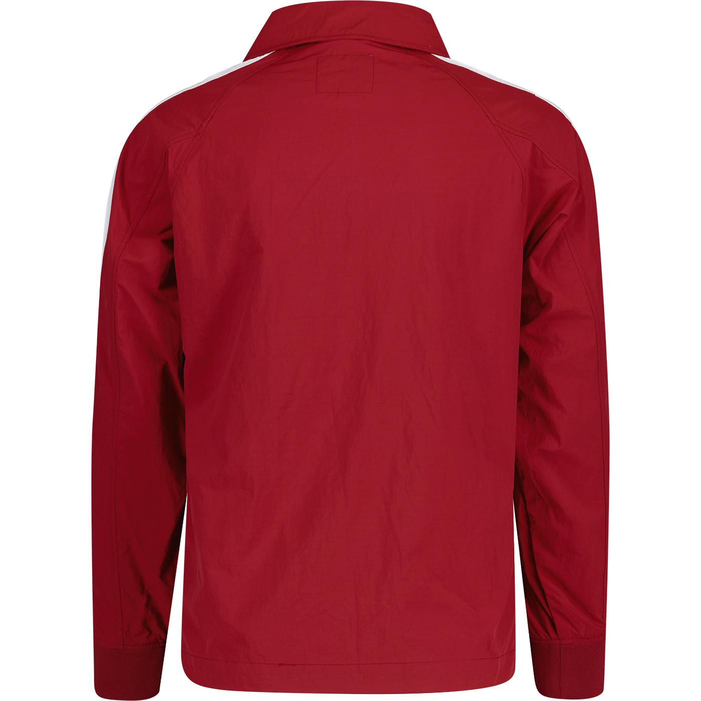 Tilby Pretty Green Retro Sports Track Jacket in Red