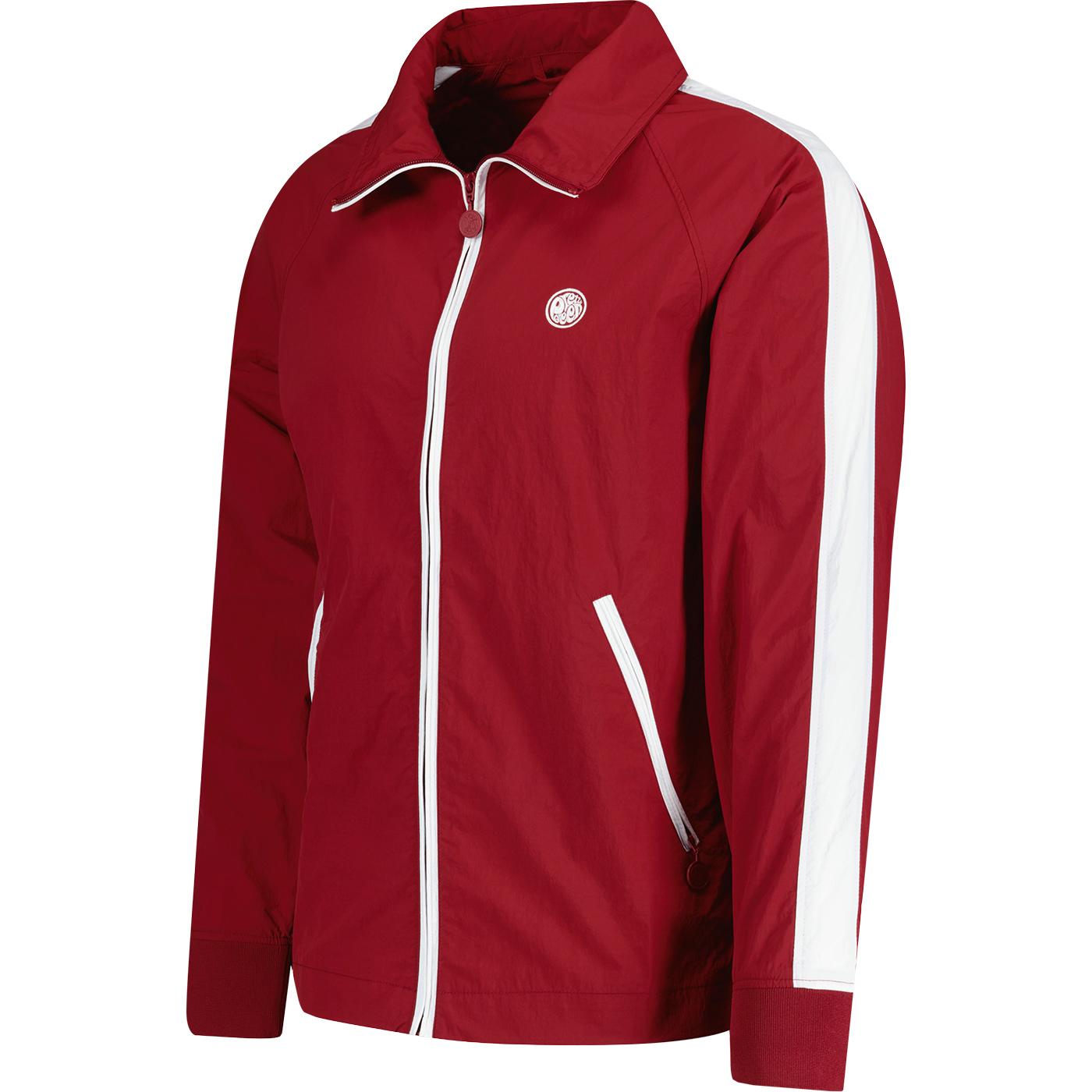 Tilby Pretty Green Retro Sports Track Jacket in Red