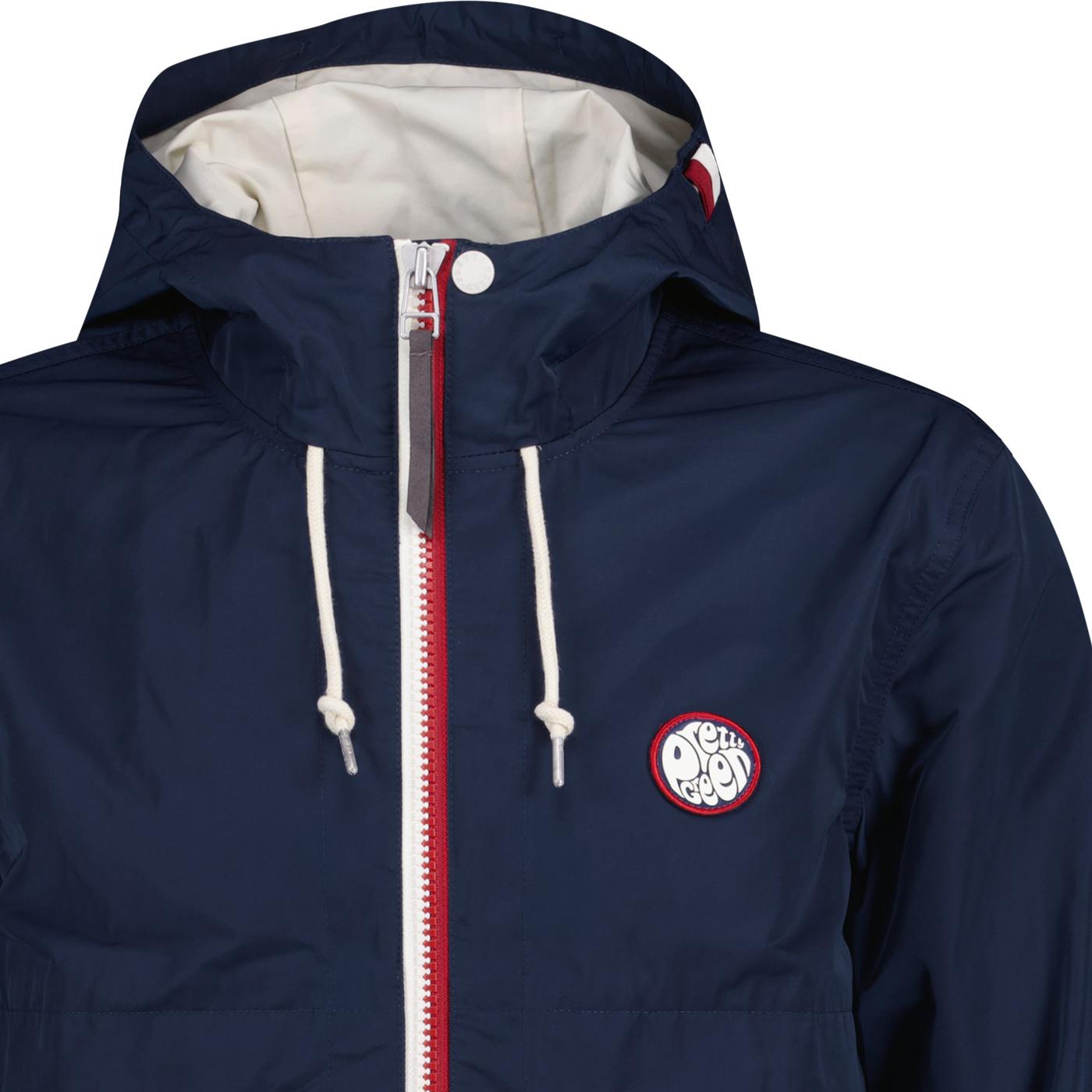 Tilby Pretty Green Retro 90s Technical Jacket in Navy