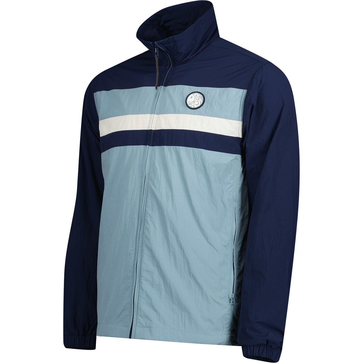 Pretty Green Retro Tilby Track Jacket in Navy