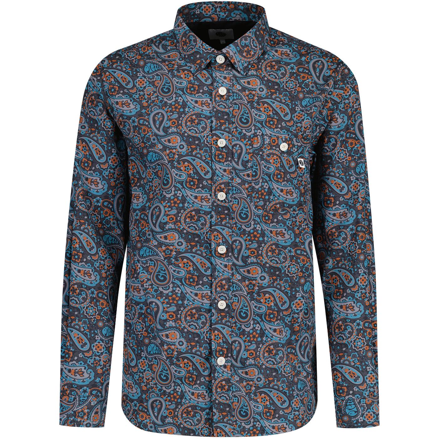 Wonderwall Pretty Green Retro 60s LS Paisley Shirt