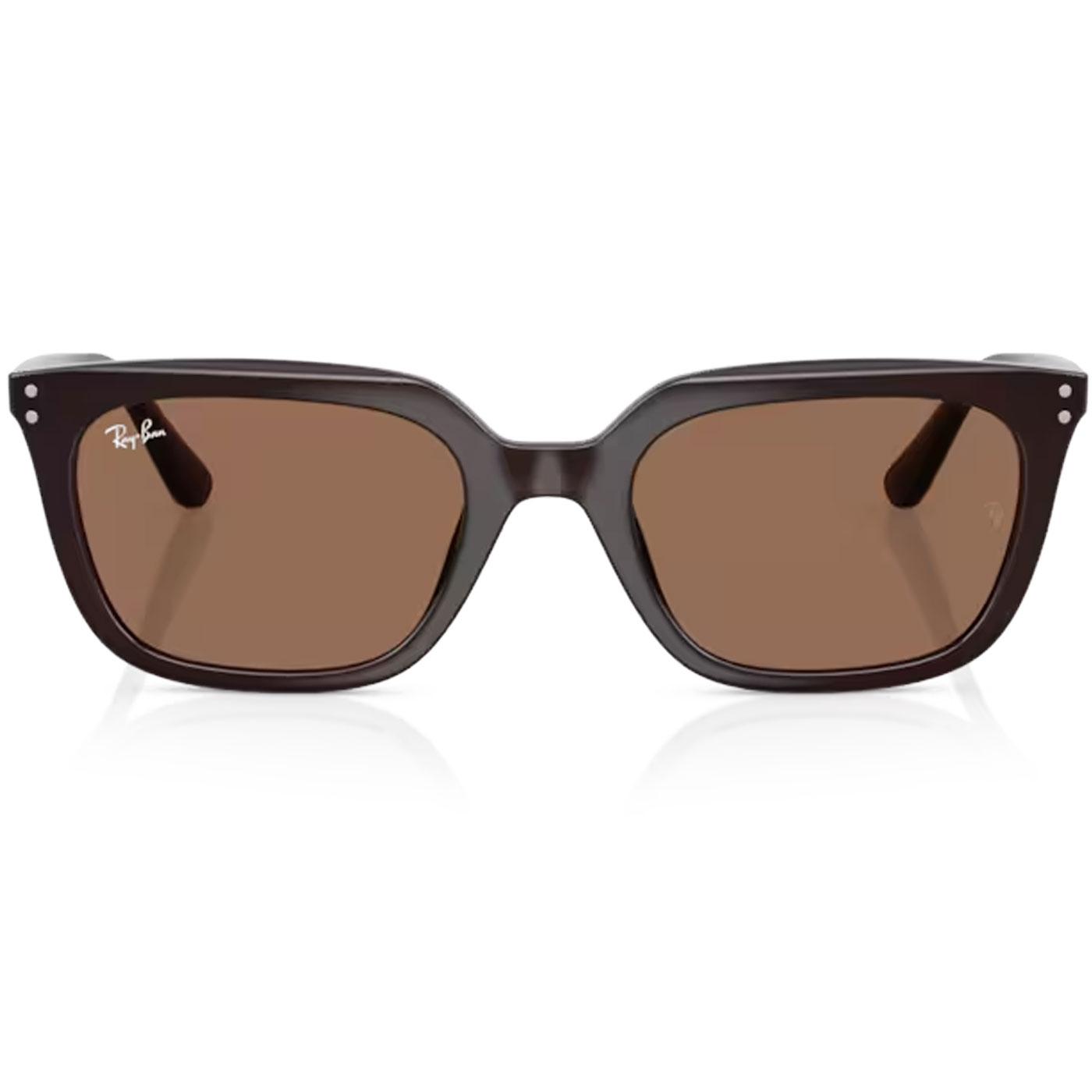 Ray-Ban Retro Sqaure Low-Bridge Sunglasses - Brown