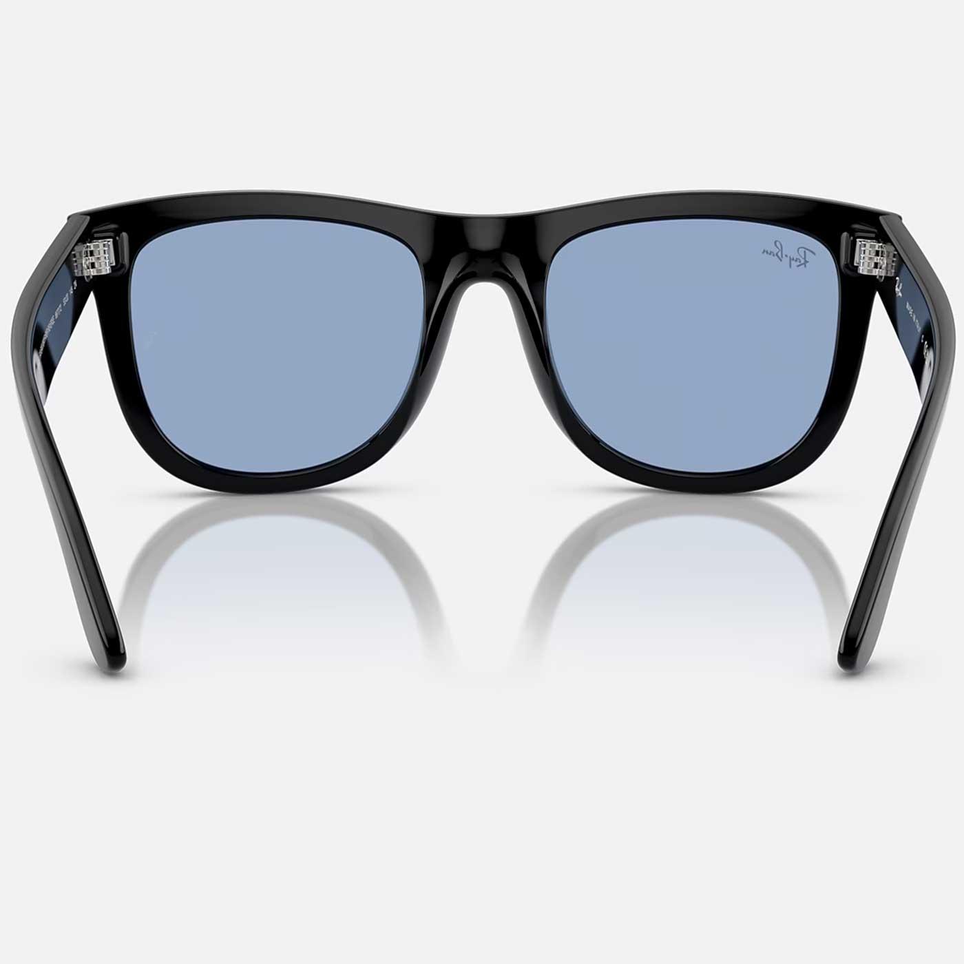 Ray Ban New Wayfarer Reverse Sunglasses in Black Light Blue