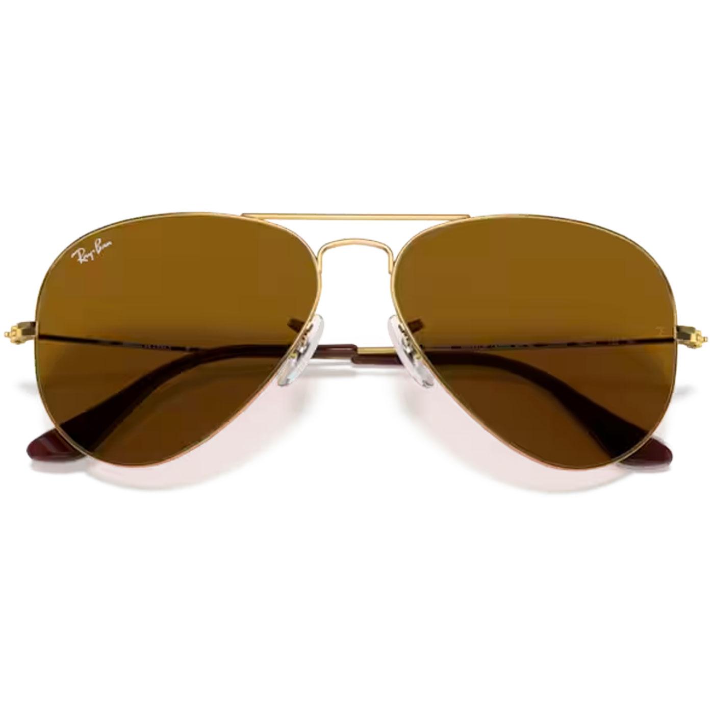 Ray-Ban Aviator Large Metal II Retro Sunglasses Arista Brown