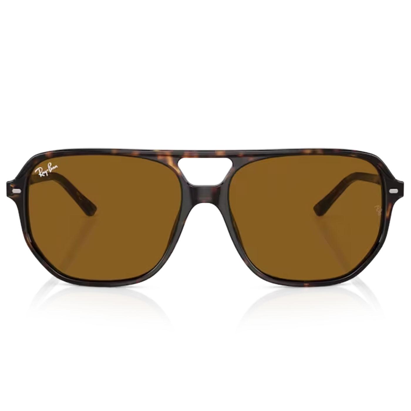 Ray-Ban Bill One Retro Aviator Sunglasses (Havana)