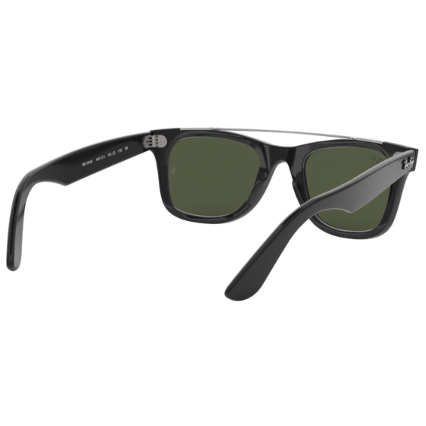 Ray Ban Retro 70s Brow Bar Wayfarer Sunglasses In Black