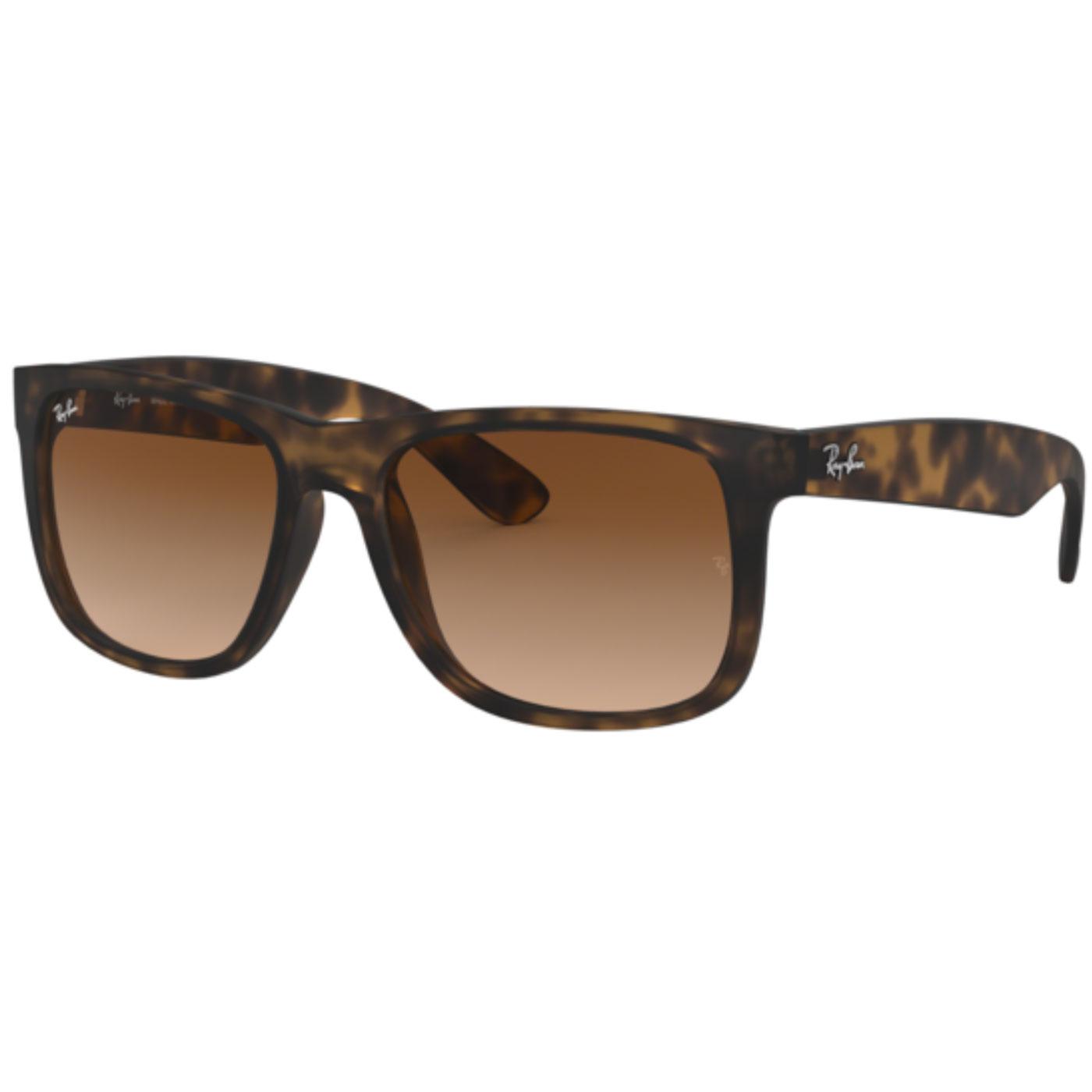 Justin RayBan RB4165 Retro Mod Wayfarer Sunglasses in Havana