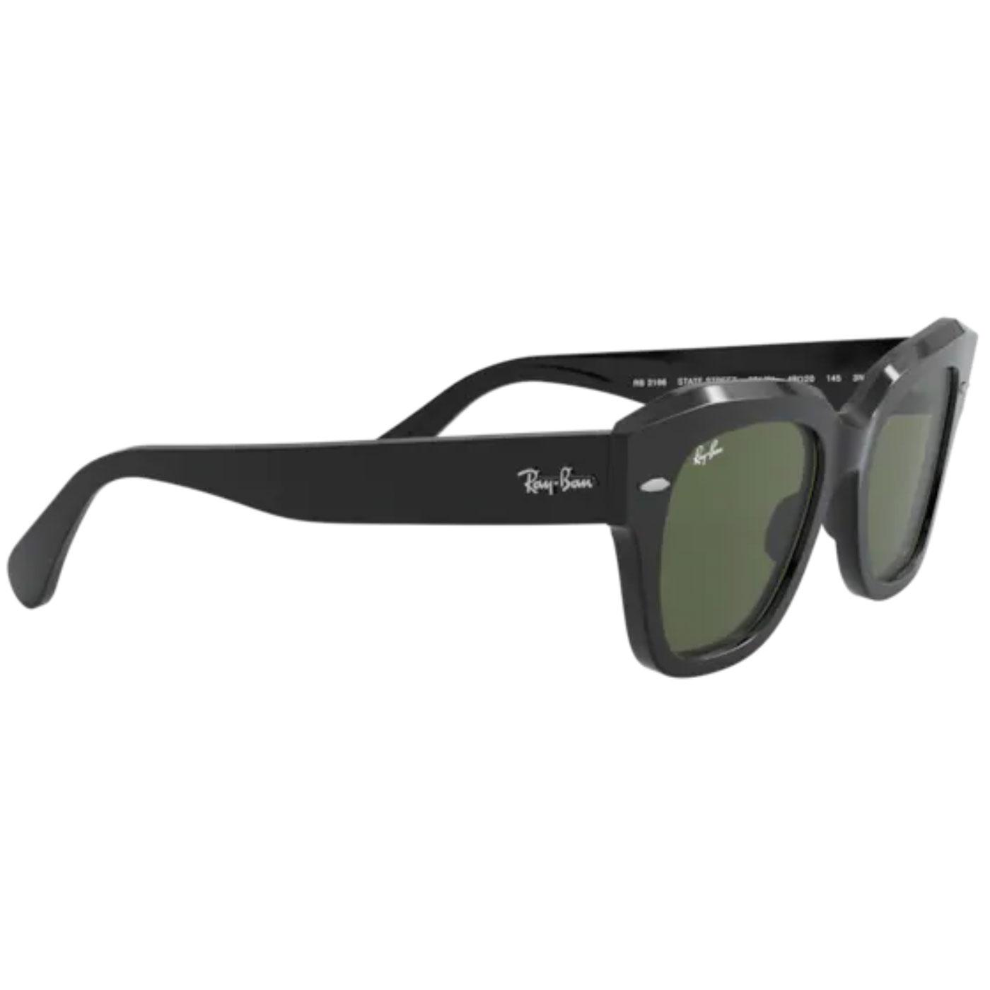 RAYBAN RB2186 Retro Cats Eye Wayfarer Sunglasses Black