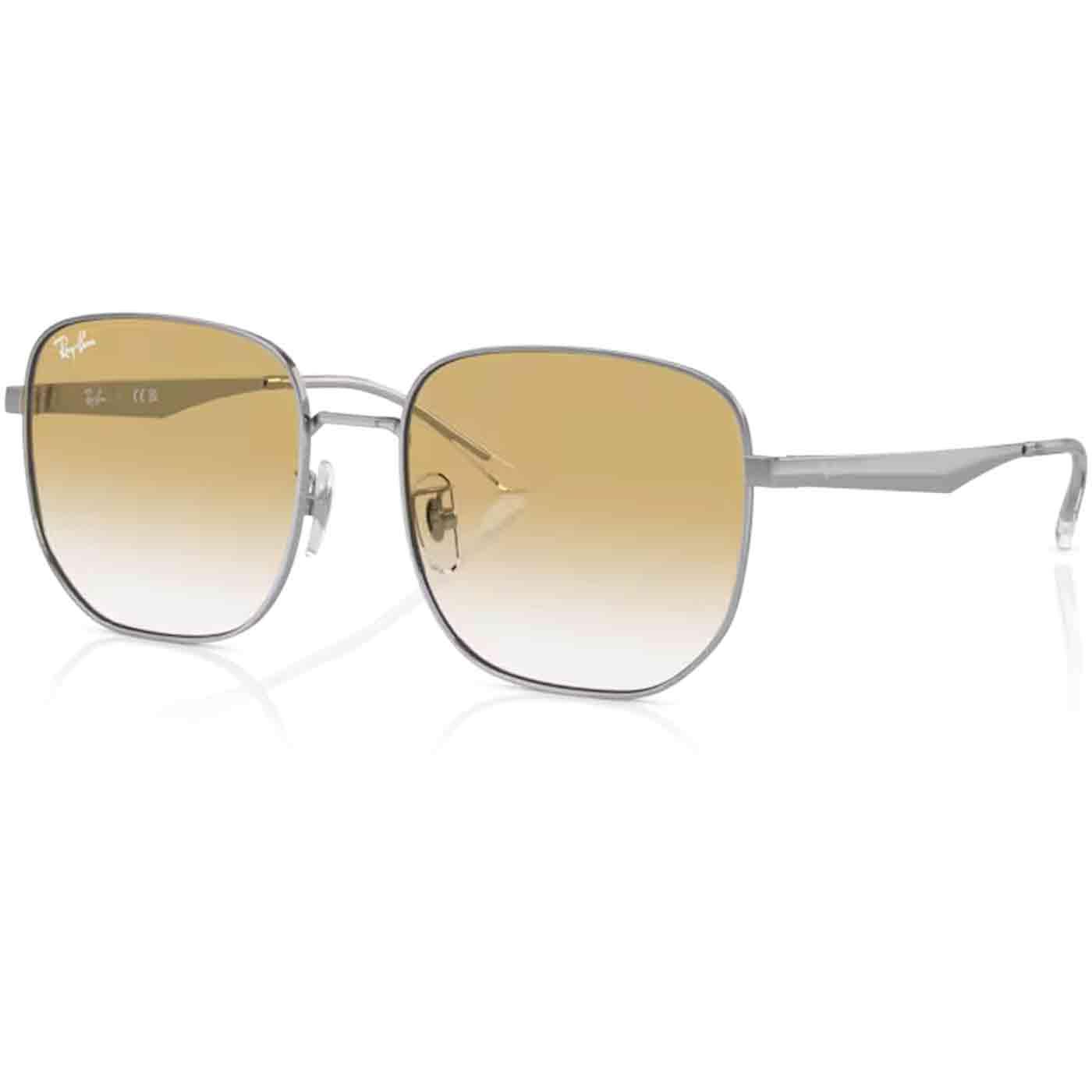 Ray-Ban RB3713D Polished Silver Retro Sunglasses 