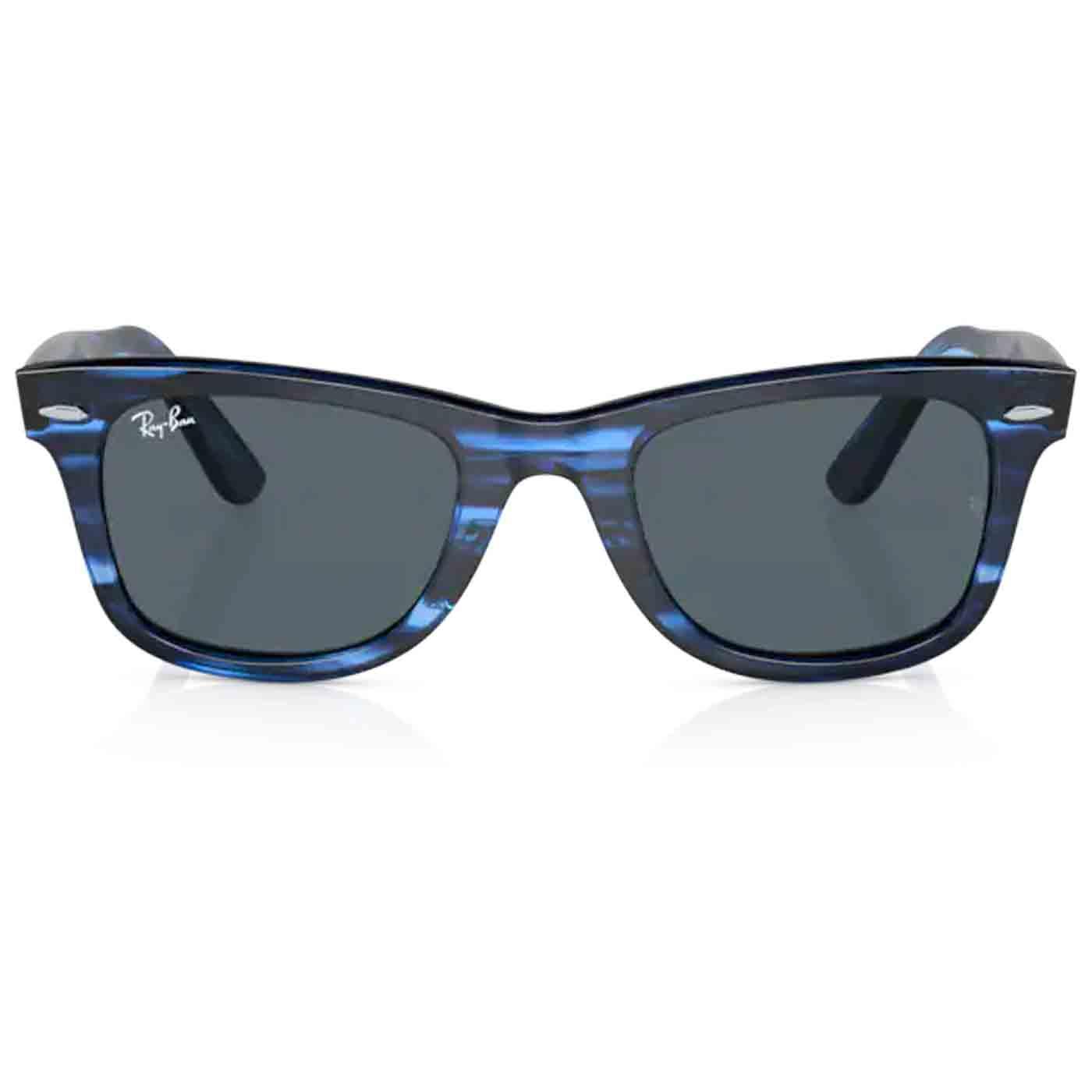 Wayfarer RAY-BAN Retro 1990s Sunglasses in Striped Blue