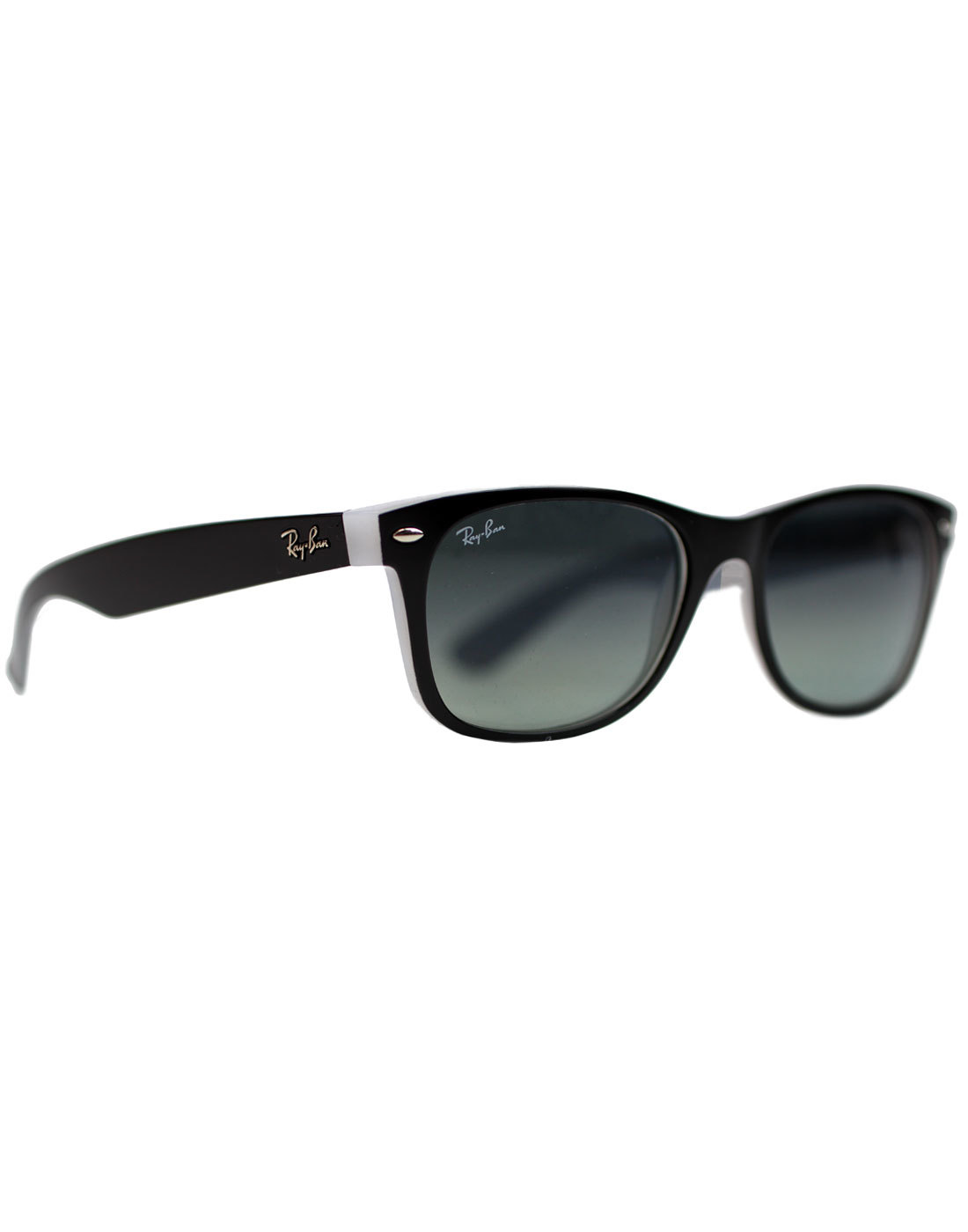 RAY-BAN New Wayfarer Retro Mod Sunglasses in Black/Ice 2-Tone