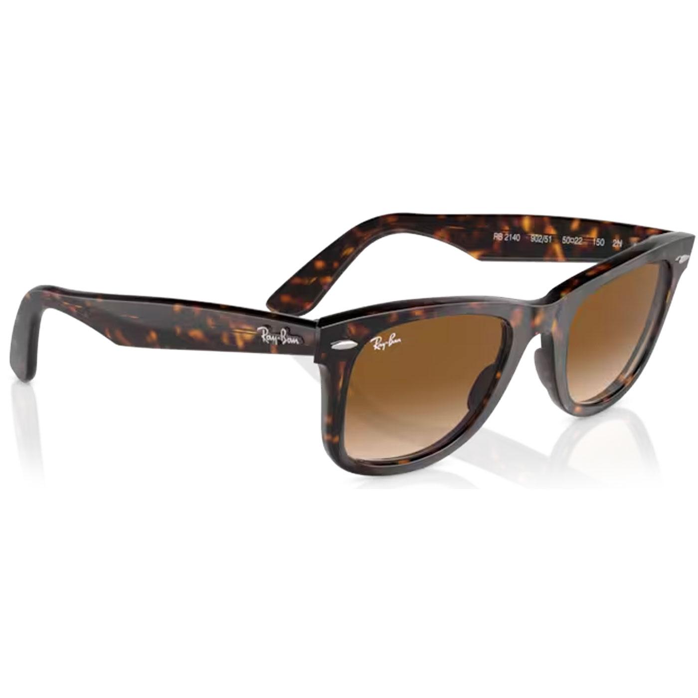 Ray Ban Wayfarer Retro 1950s Sunglasses In Polished Tortoise 7921