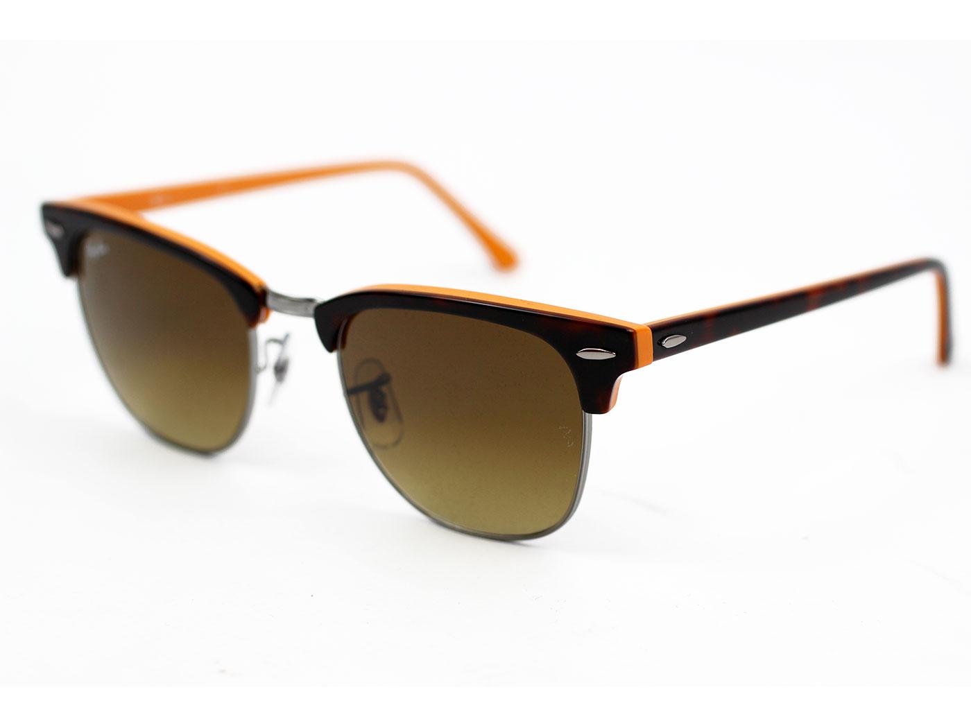 Ray-Ban Clubmaster Retro Mod Sunglasses (Orange)