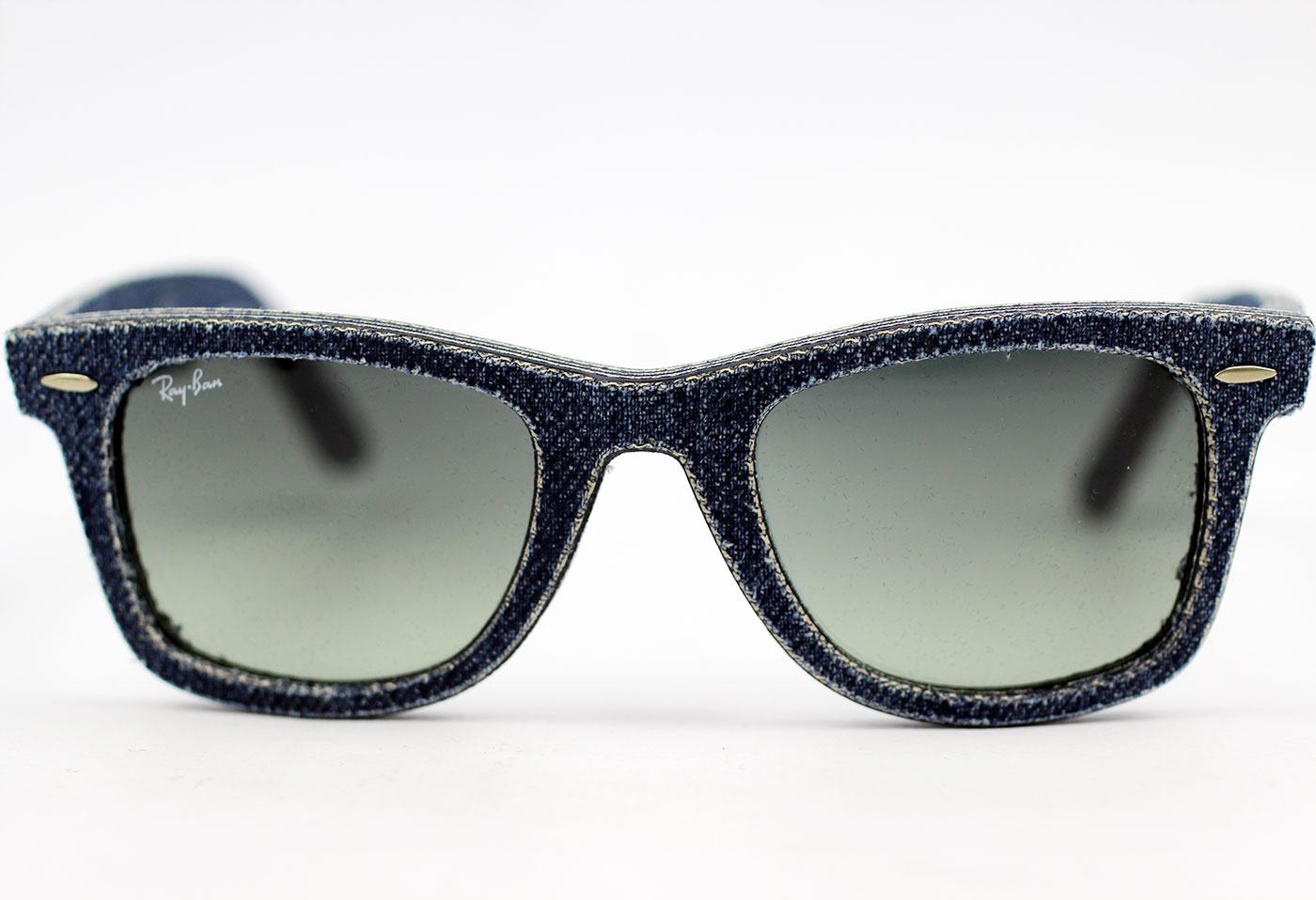 Ray-Ban Retro 1950s Mod Denim Jeans Wayfarer Sunglasses Blue