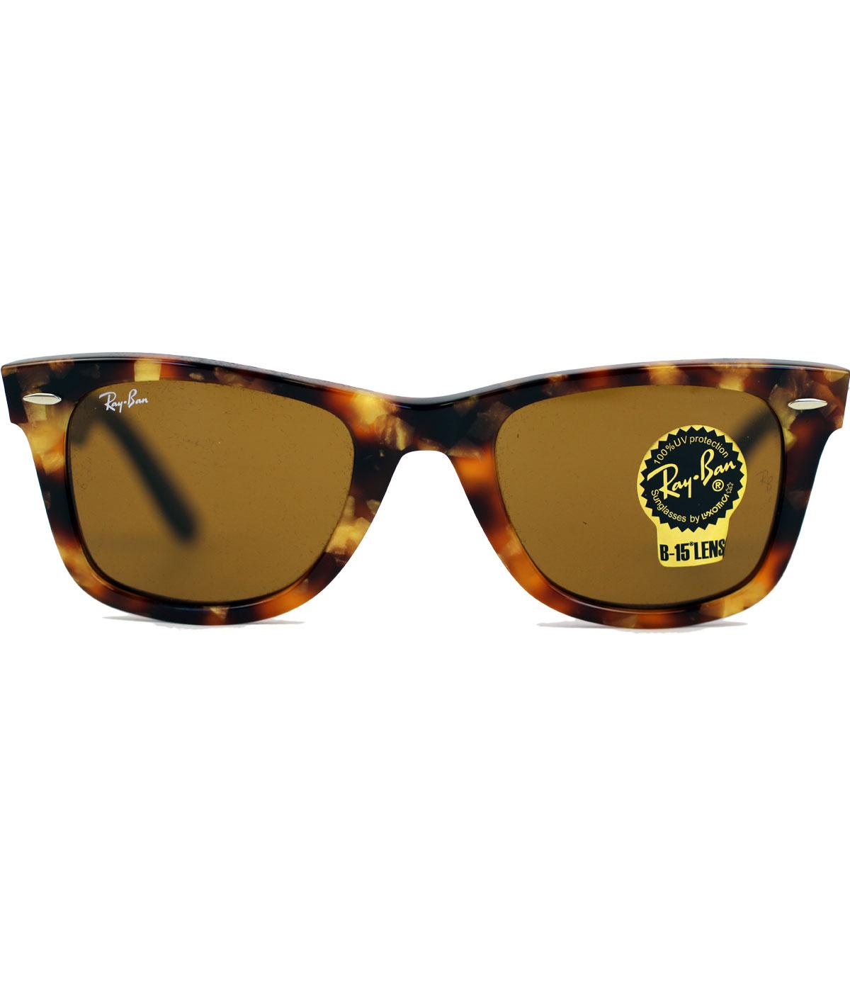 Ray-Ban 0RB2140 Havana Spot Wayfarer Sunglasses