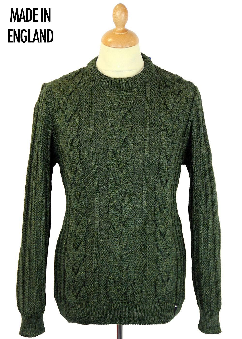 REALM & EMPIRE Made in England Cable Knit Jumper L