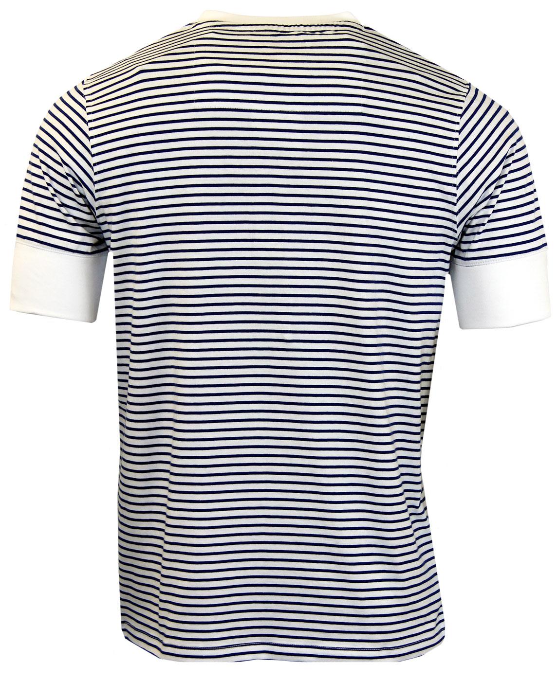 REALM & EMPIRE Metfield Retro Mod Stripe Rib Grandad T-Shirt