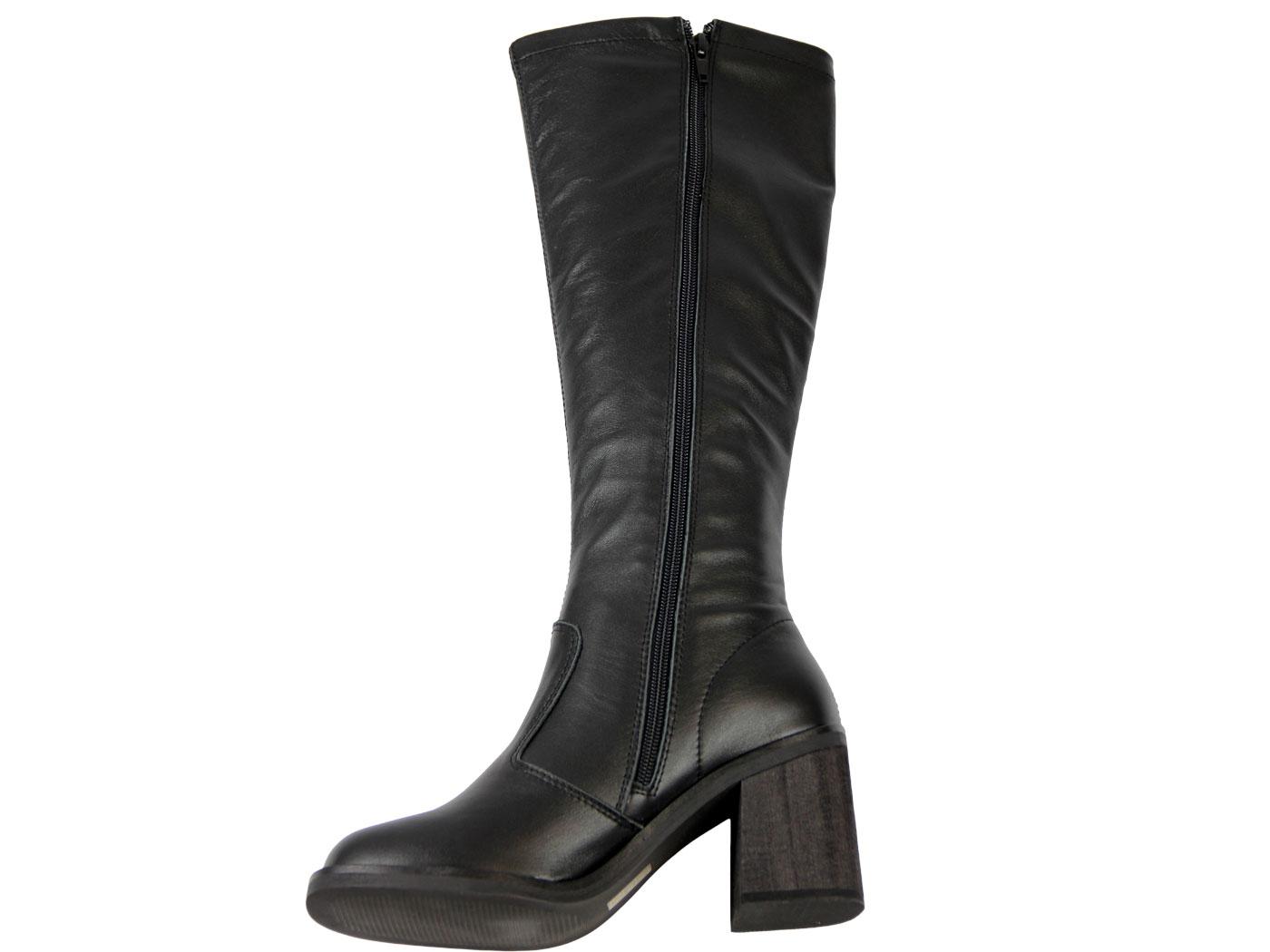 Marvelette MADCAP ENGLAND Retro Knee High Slim Boots Black