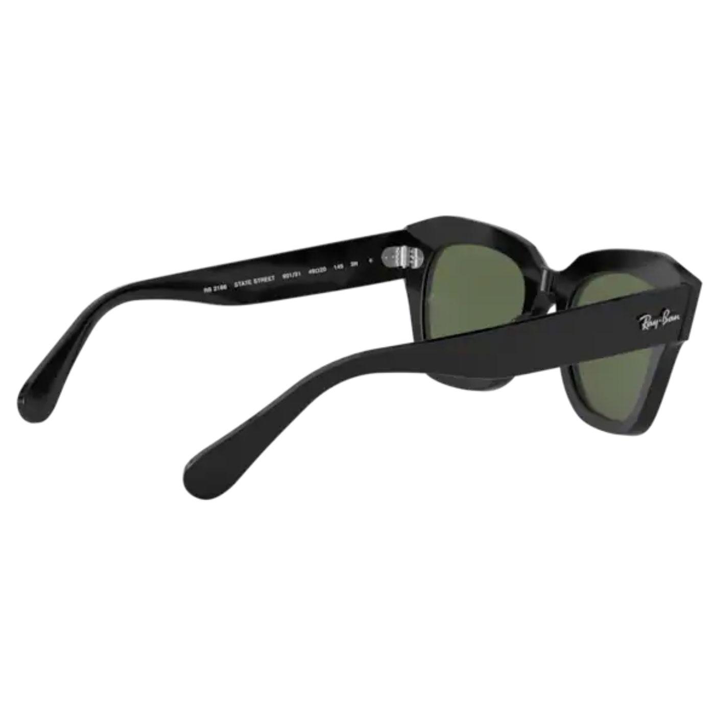 RAY-BAN RB2186 Retro Cats Eye Wayfarer Sunglasses Black