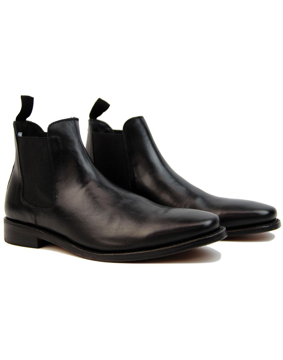 Sloane KENSINGTON Retro Mod Leather Goodyear Welted Chelsea Boots