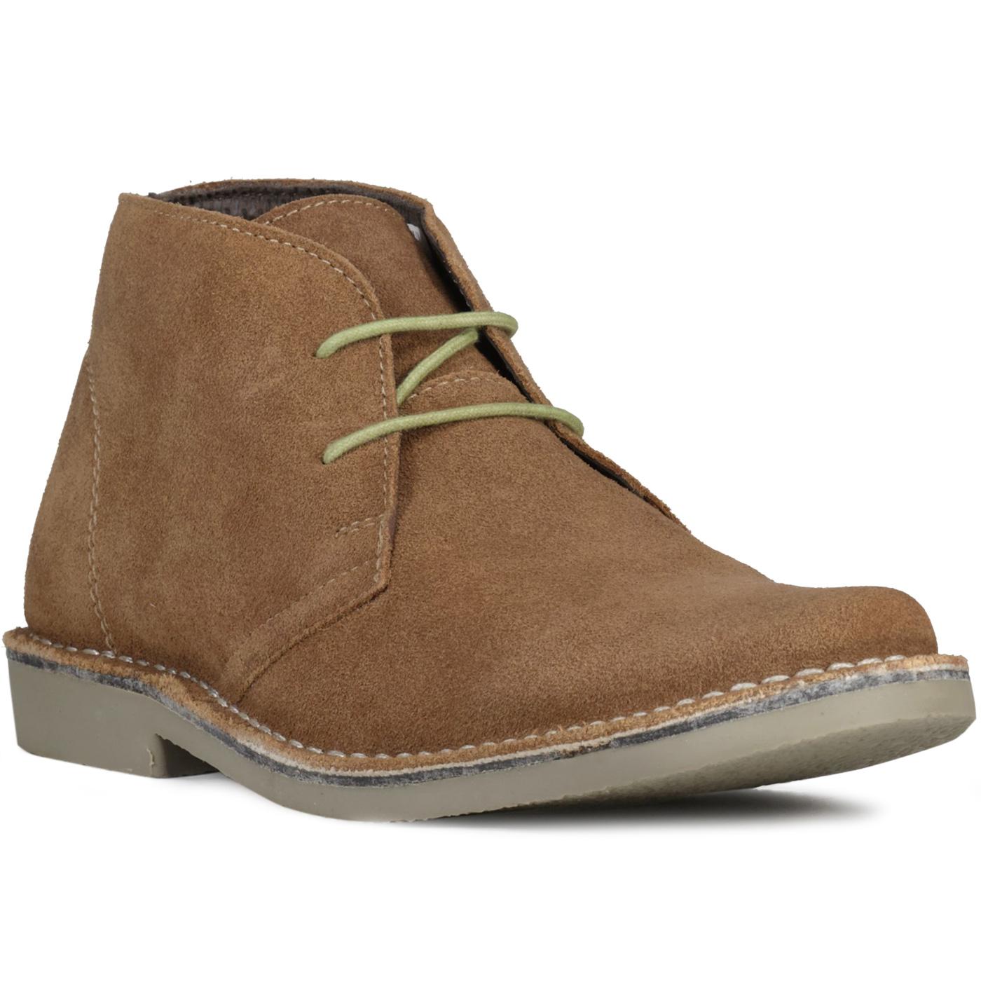 Double Dekker - Mens Mod Suede Desert Boots SAND