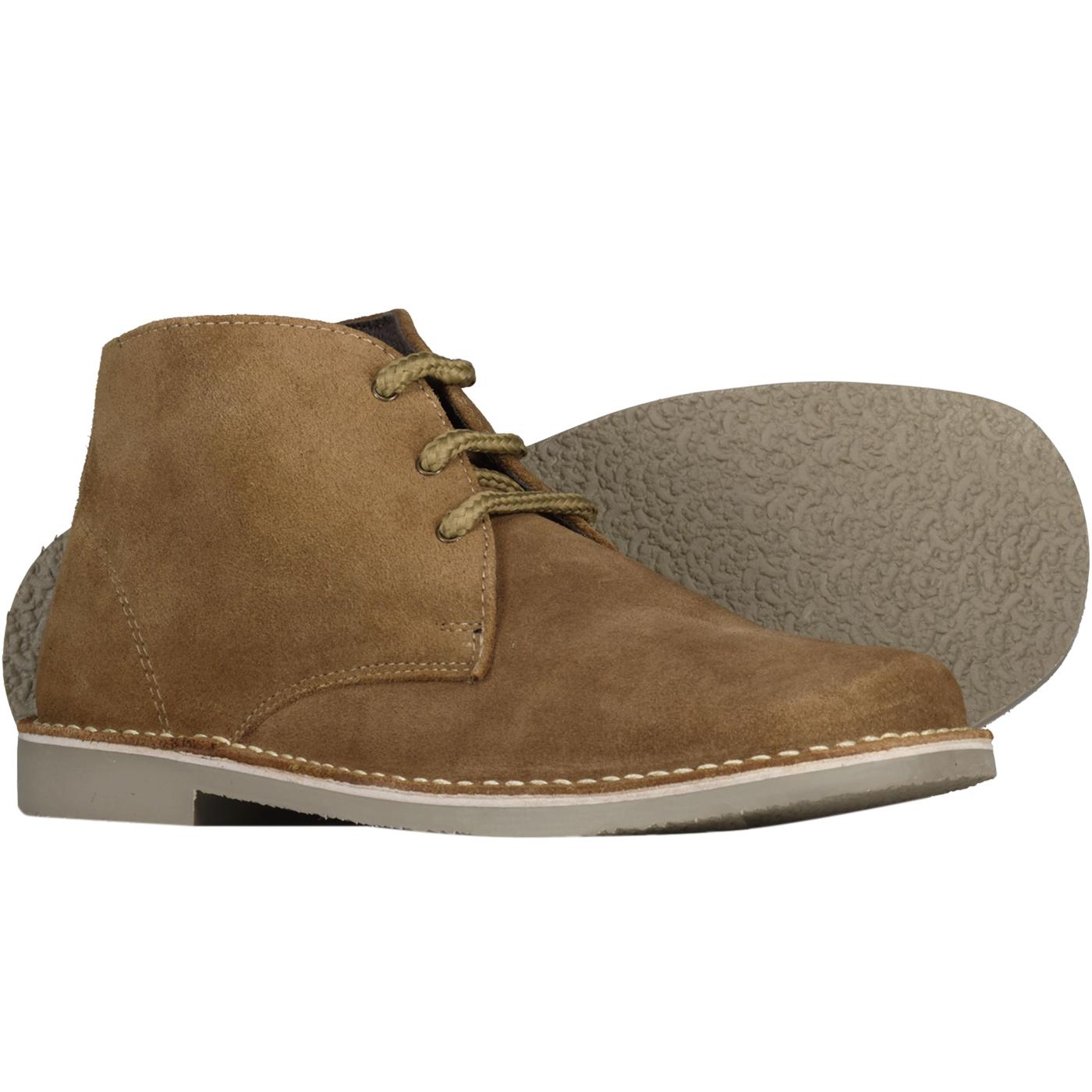 Detour Desert Boots | Mens Retro Indie Mod 3 Eyelet Sand Desert Boots