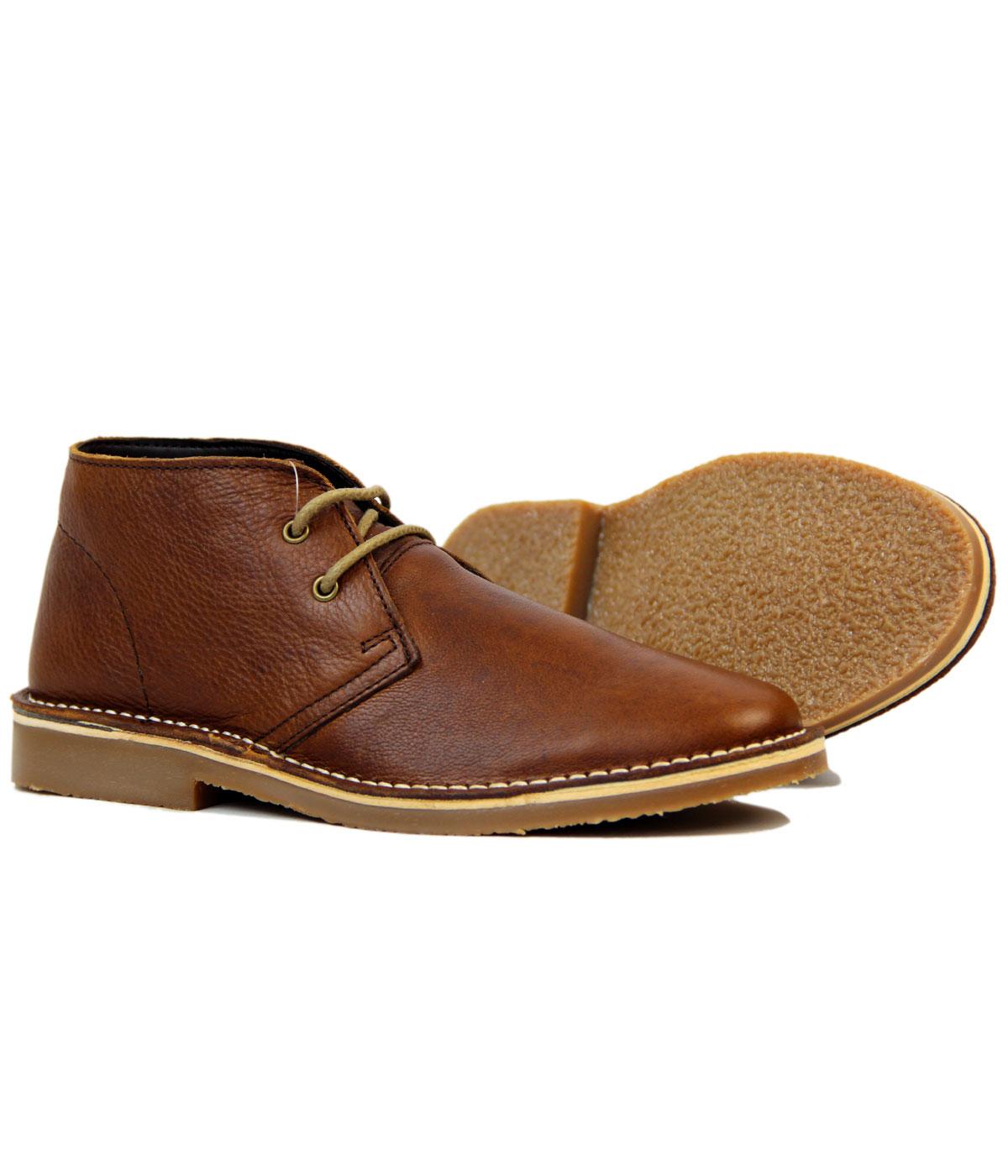 Wilbury ROAMERS Retro Mod 2 Eyelet Tumbled Leather Desert Boots