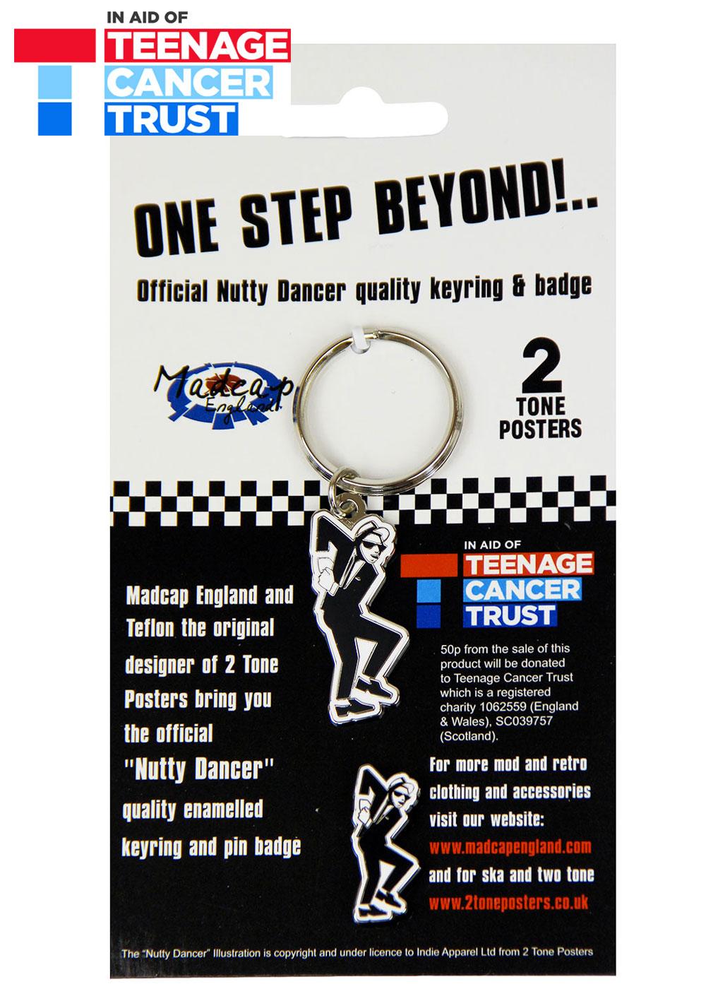 Nutty Dancer Mod Ska Charity Keyring & Pin Badge