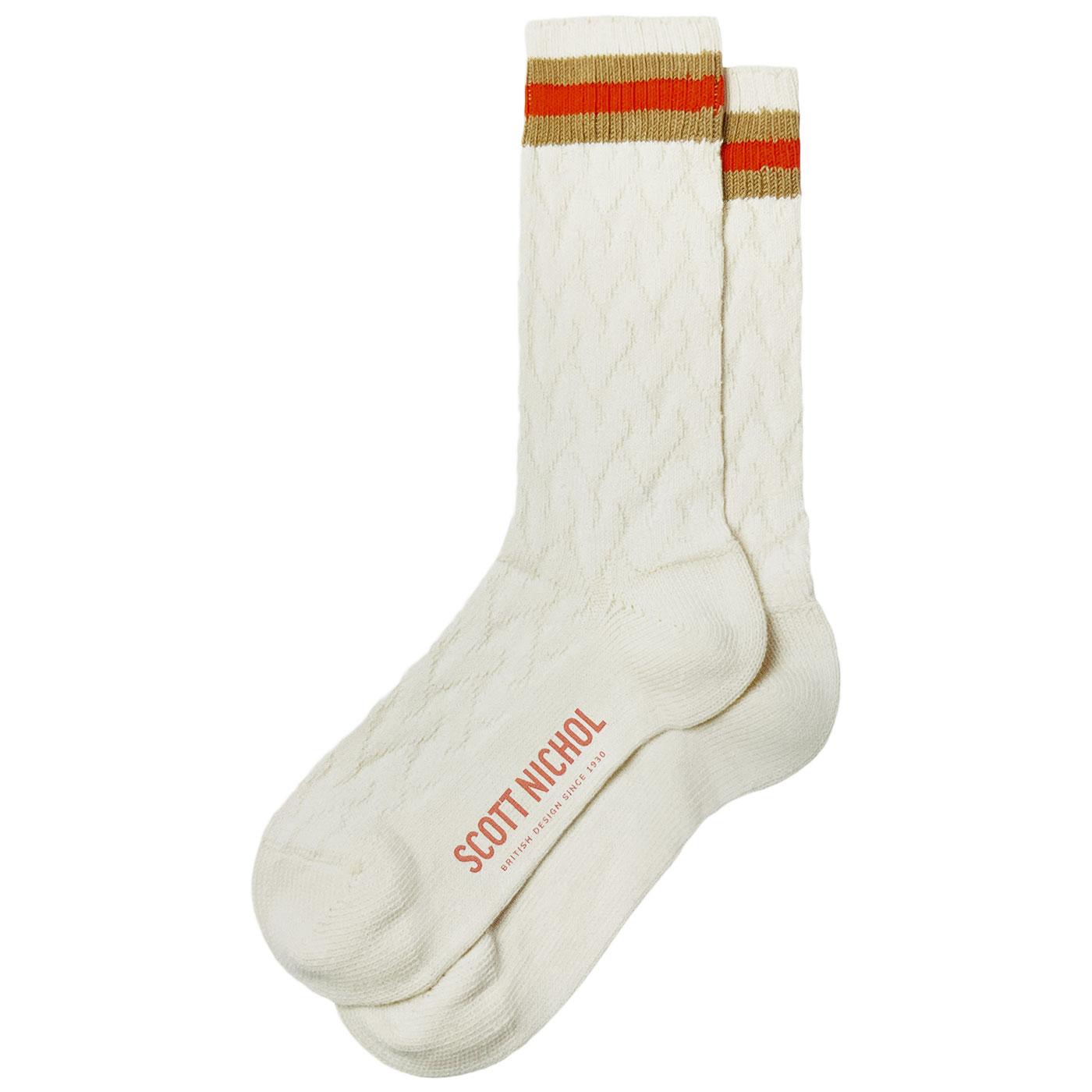 +Spencer Scott-Nichol Varsity Cable Knit Socks C