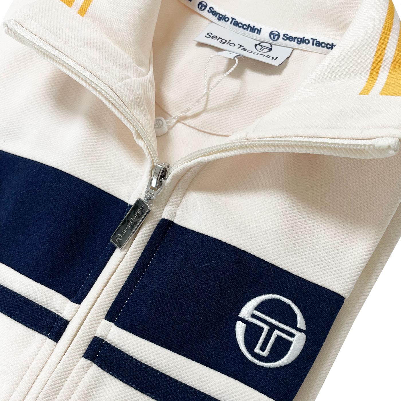 Sergio Tacchini Damarindo Retro 80s Track Top in Buttercream