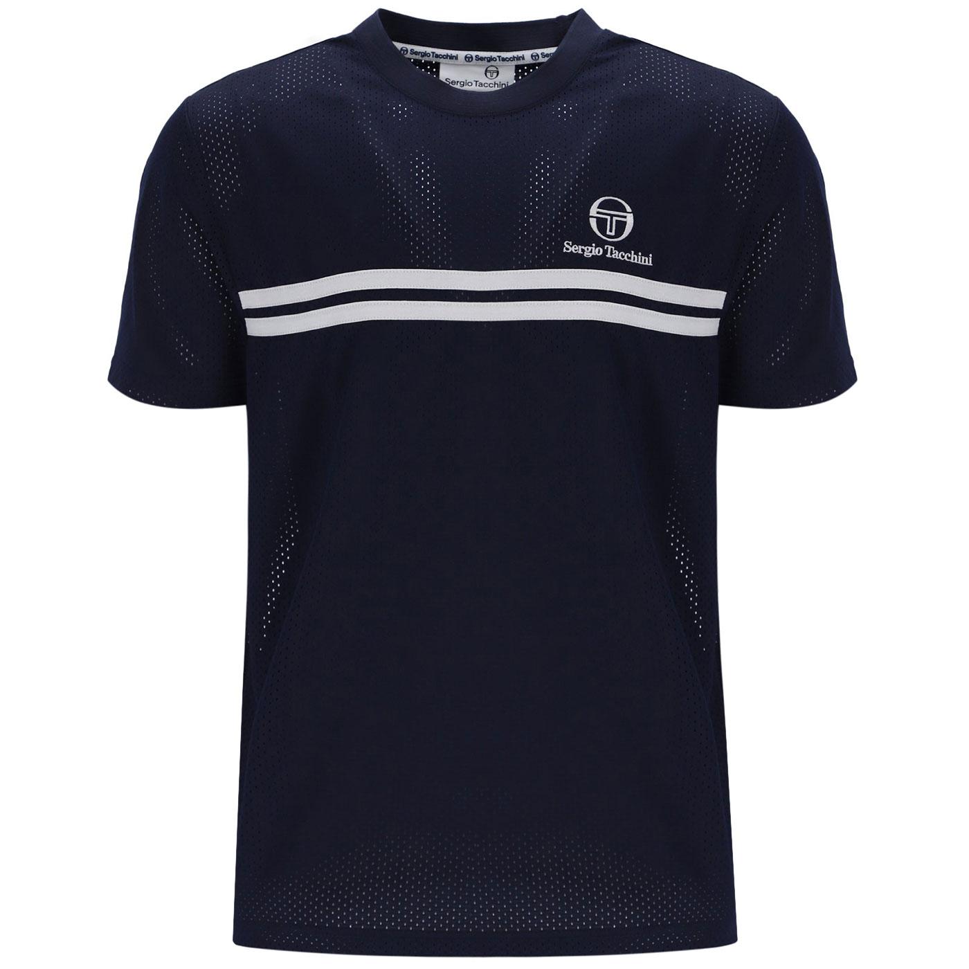Giacomo Sergio Tacchini Double Stripe Mesh Tee MB
