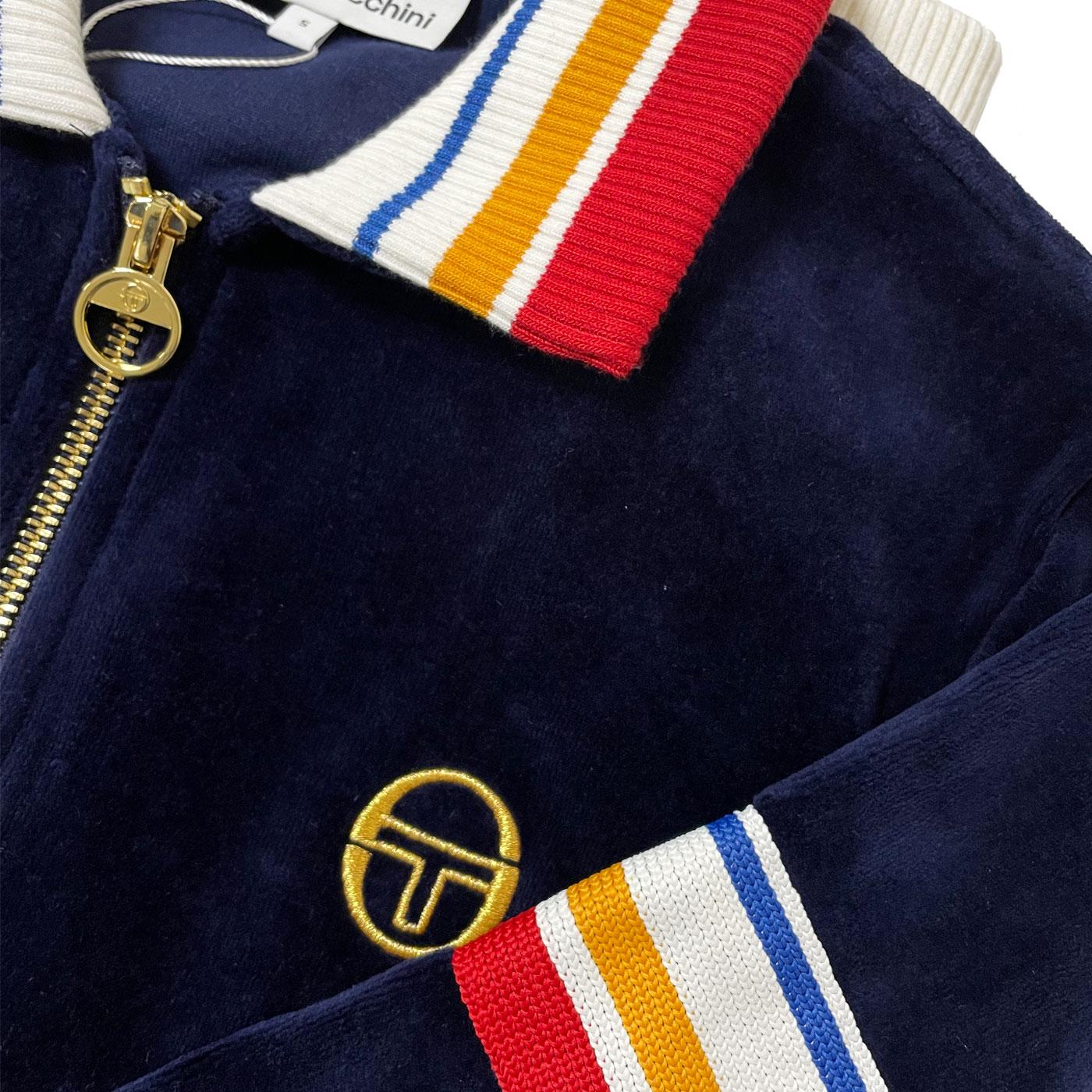 Goran Velour Track Jacket Archivio- Maritime Blue – Sergio Tacchini