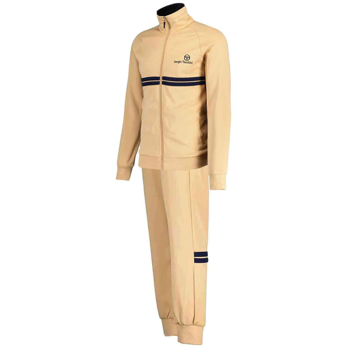 Sergio Tacchini New Dallas 80s Tracksuit in Latte