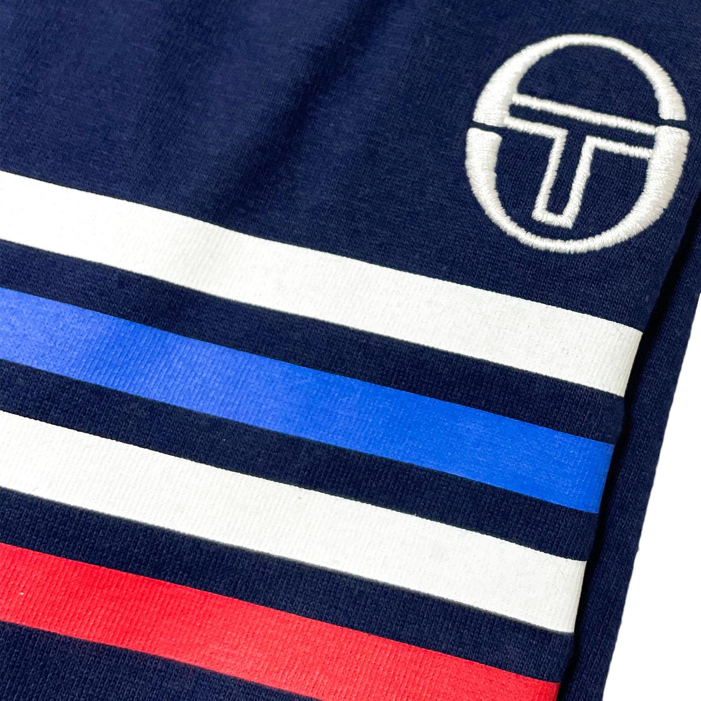 Sergio Tacchini New Melfi Retro chest stripe Tee in Maritime Blue