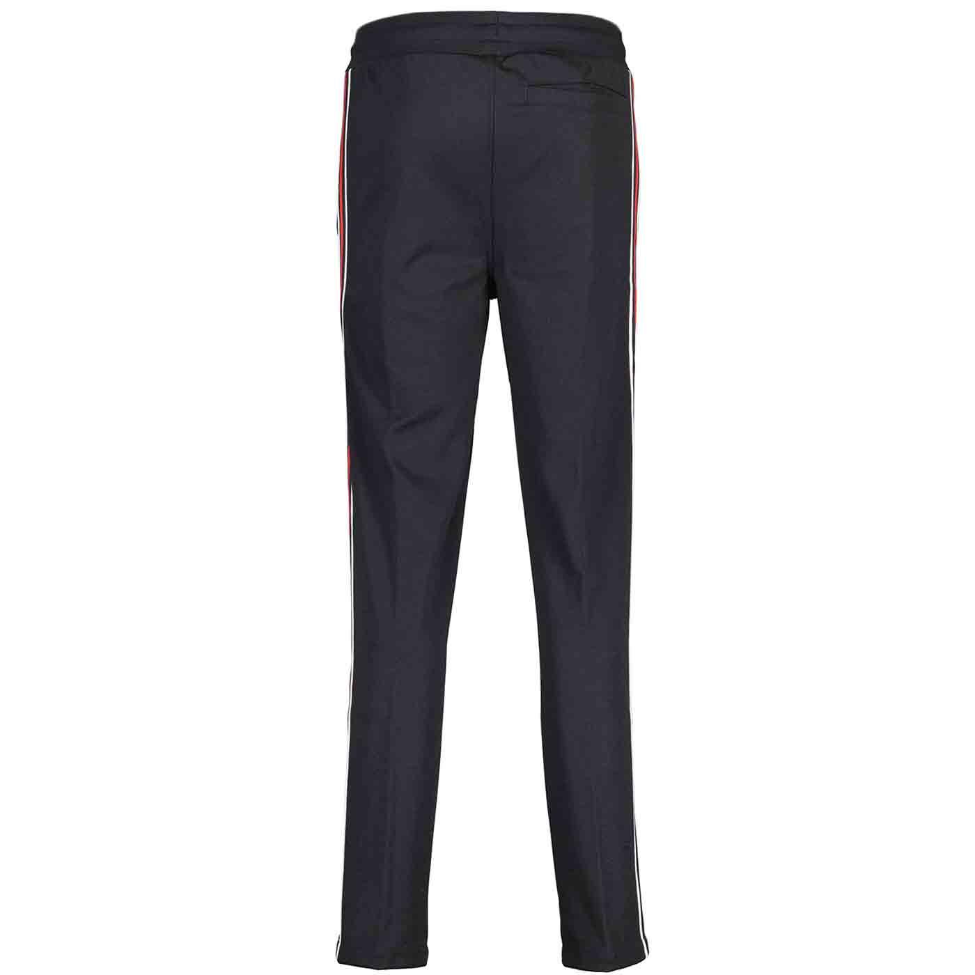 Sergio Tacchini Renshaw Retro 1980s Tape Track Pants in Black