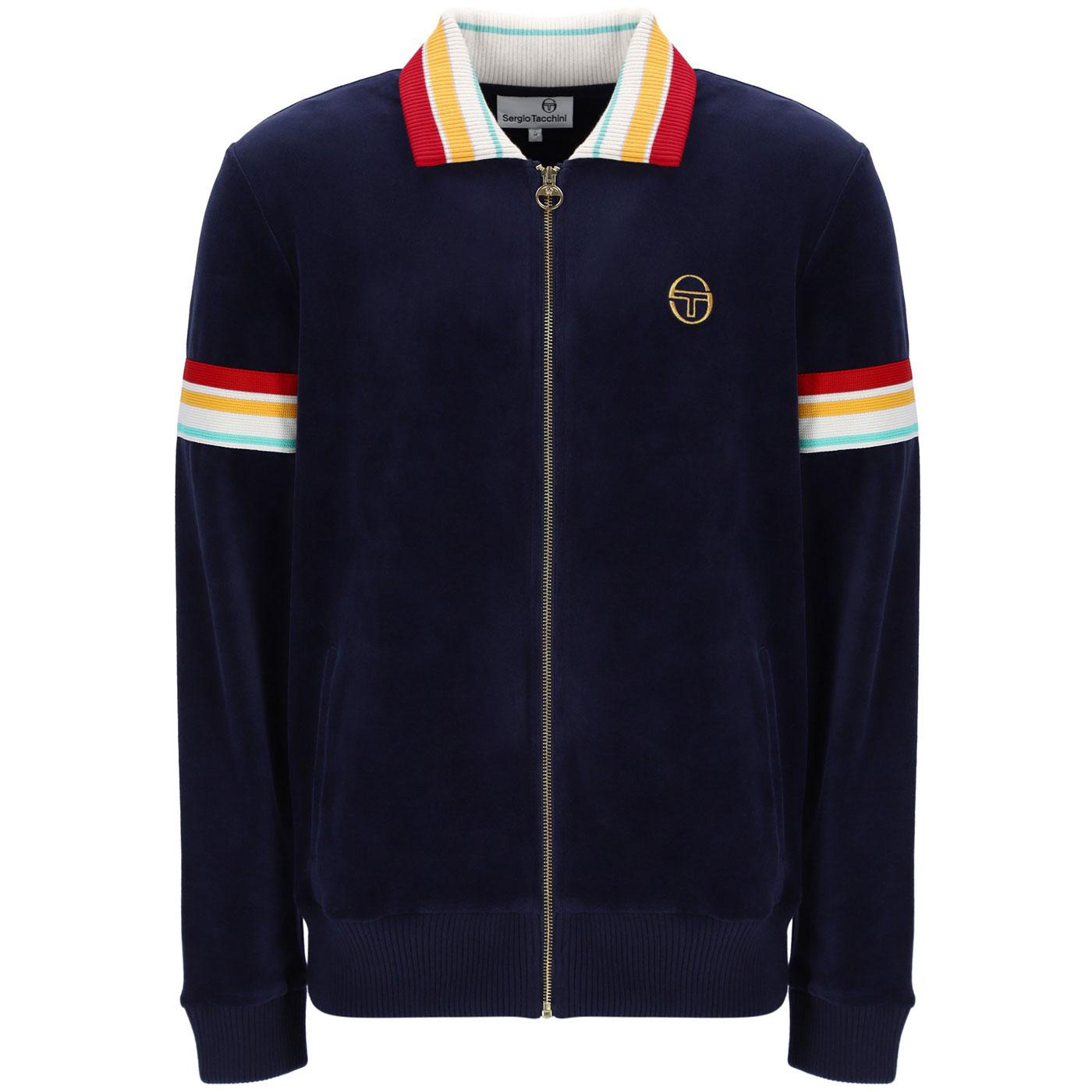 Slice Sergio Tacchini Retro 70s Velour Track Top 