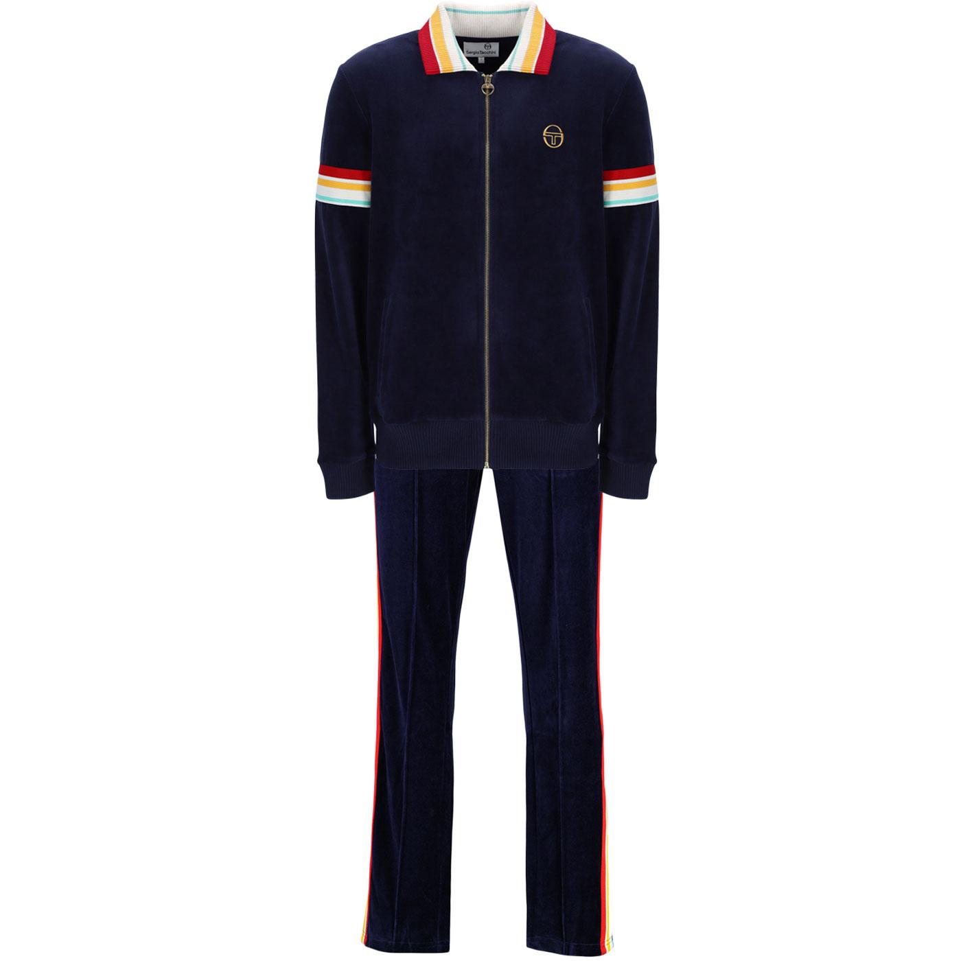 Sergio Tacchini Slice Stripe Velour Tracksuit MB