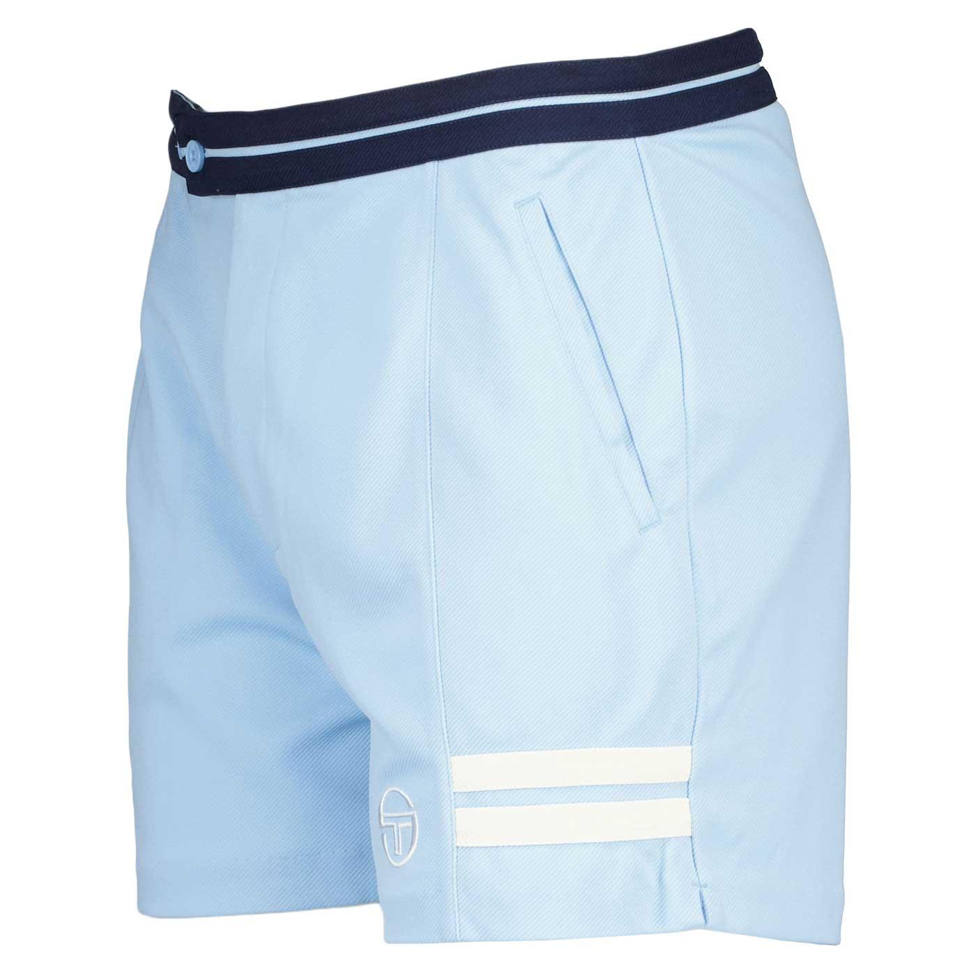 Sergio Tacchini Supermac Retro 80s Tennis Shorts In Clear Sky