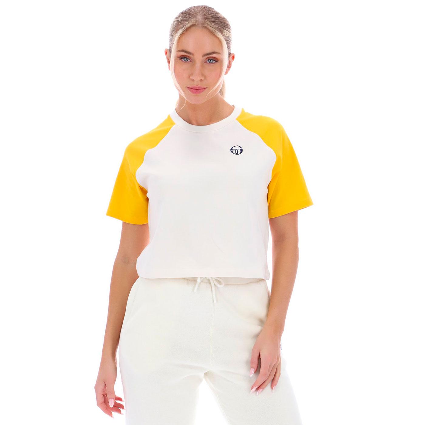 Wilhemina Sergio Tacchini  80s Cropped Raglan Tee 