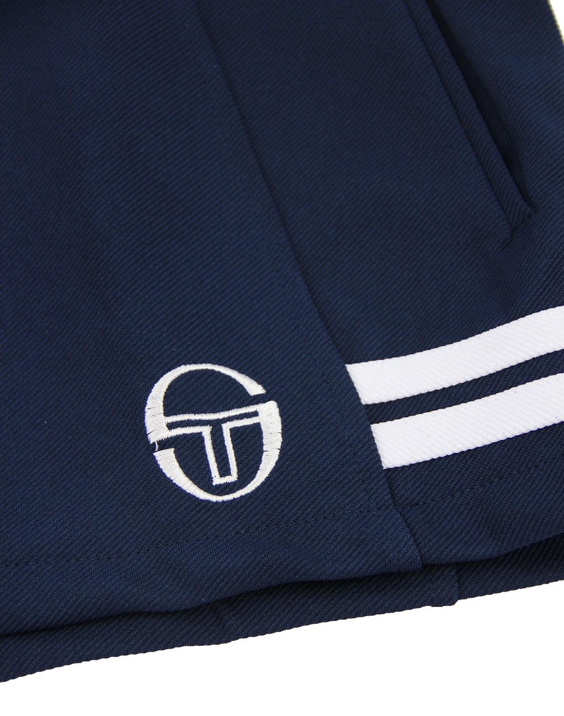 SERGIO TACCHINI Retro 1980s Vitas Tennis Shorts in Dress Blues