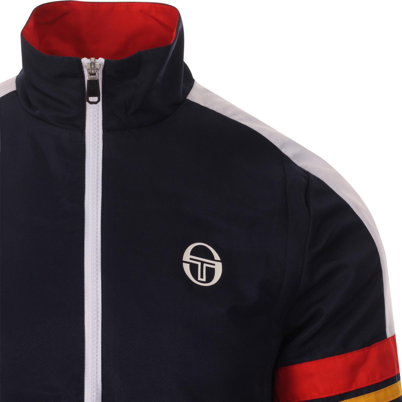 SERGIO TACCHINI Cryo Retro 80s indie Track Jacket in Navy